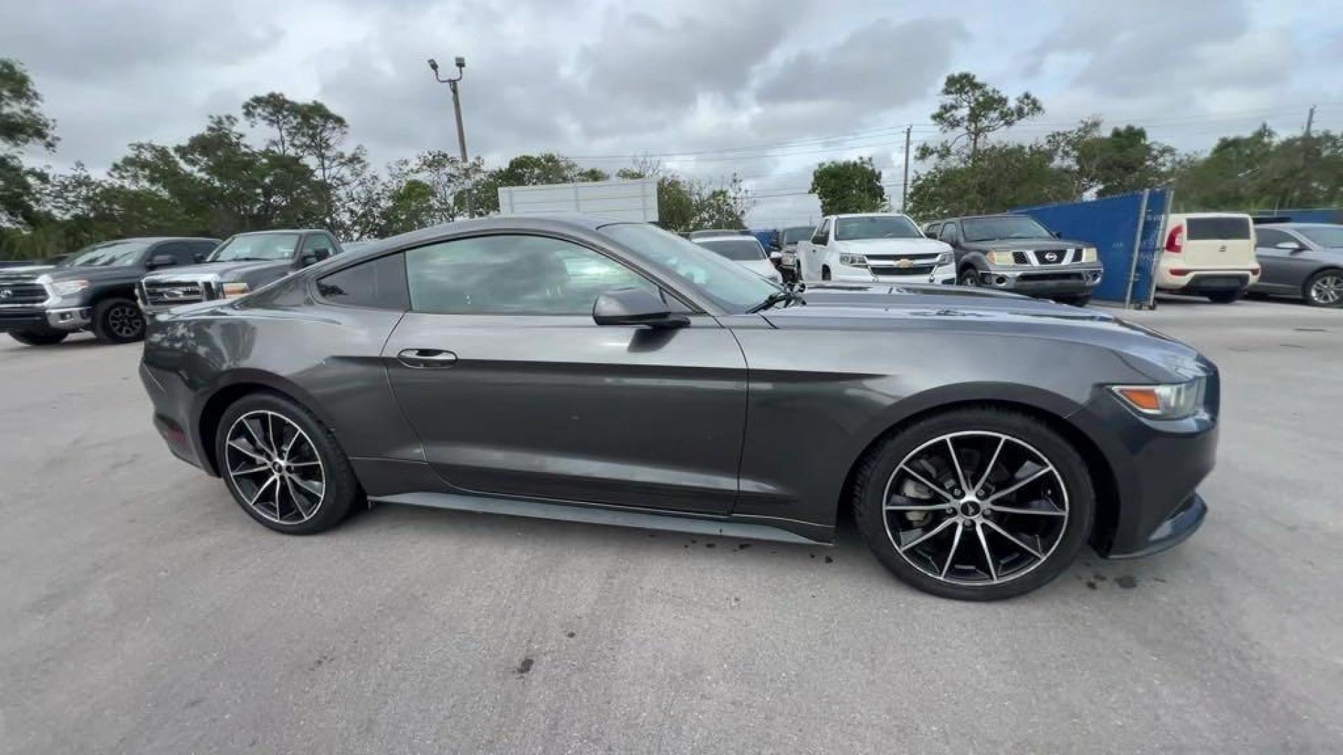 2015 Gray /Ceramic Ford Mustang EcoBoost (1FA6P8TH2F5) with an EcoBoost 2.3L I4 GTDi DOHC Turbocharged VCT engine, Automatic transmission, located at 27610 S Dixie Hwy, Homestead, FL, 33032, (305) 749-2348, 25.510241, -80.438301 - Photo#5