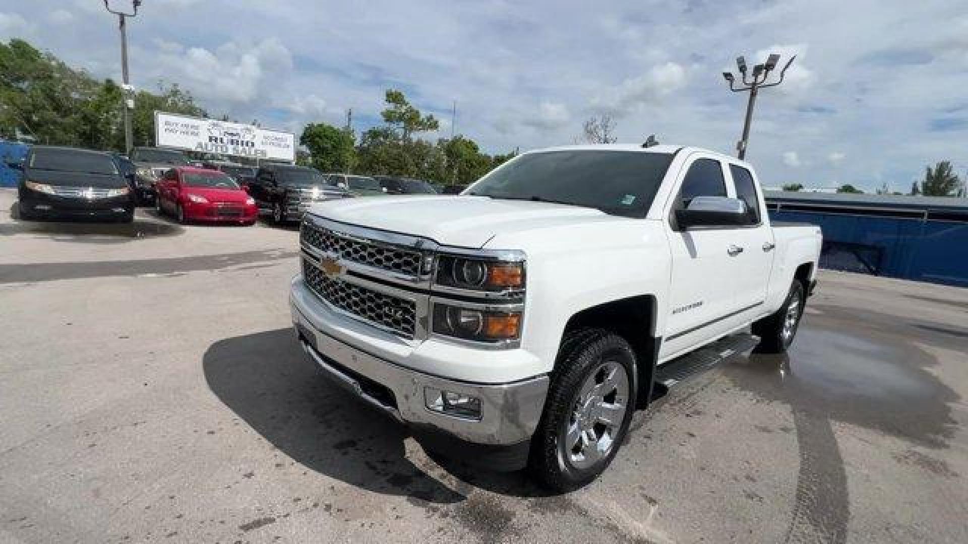 2015 Summit White /Jet Black Chevrolet Silverado 1500 LTZ (1GCVKSECXFZ) with an 8 5.3L engine, Automatic transmission, located at 27610 S Dixie Hwy, Homestead, FL, 33032, (305) 749-2348, 25.510241, -80.438301 - Boasts 22 Highway MPG and 16 City MPG! This Chevrolet Silverado 1500 boasts a Gas V8 5.3L/325 engine powering this Automatic transmission. WHEELS, 20 X 9 (50.8 CM X 22.9 CM) CHROME, TRANSMISSION, 6-SPEED AUTOMATIC, ELECTRONICALLY CONTROLLED with overdrive and tow/haul mode. Includes Cruise Grade Bra - Photo#0