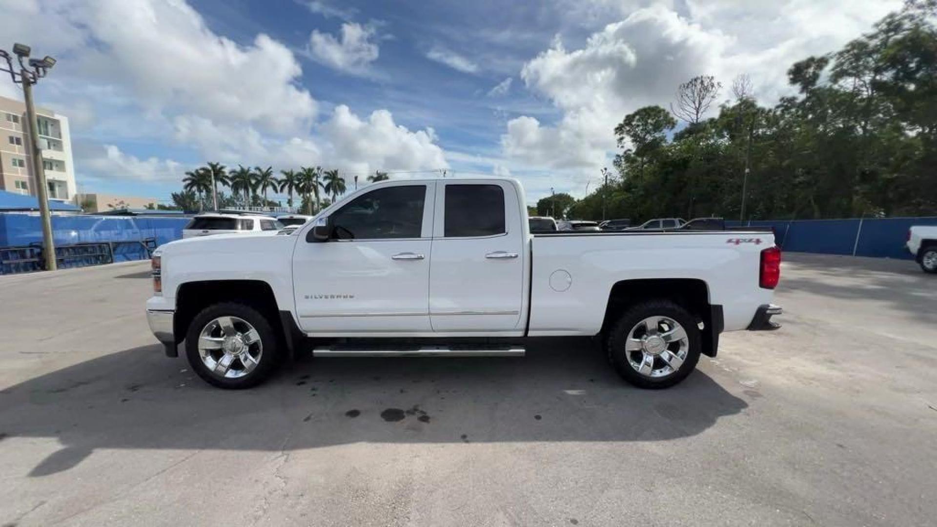 2015 Summit White /Jet Black Chevrolet Silverado 1500 LTZ (1GCVKSECXFZ) with an EcoTec3 5.3L V8 engine, Automatic transmission, located at 27610 S Dixie Hwy, Homestead, FL, 33032, (305) 749-2348, 25.510241, -80.438301 - Photo#1