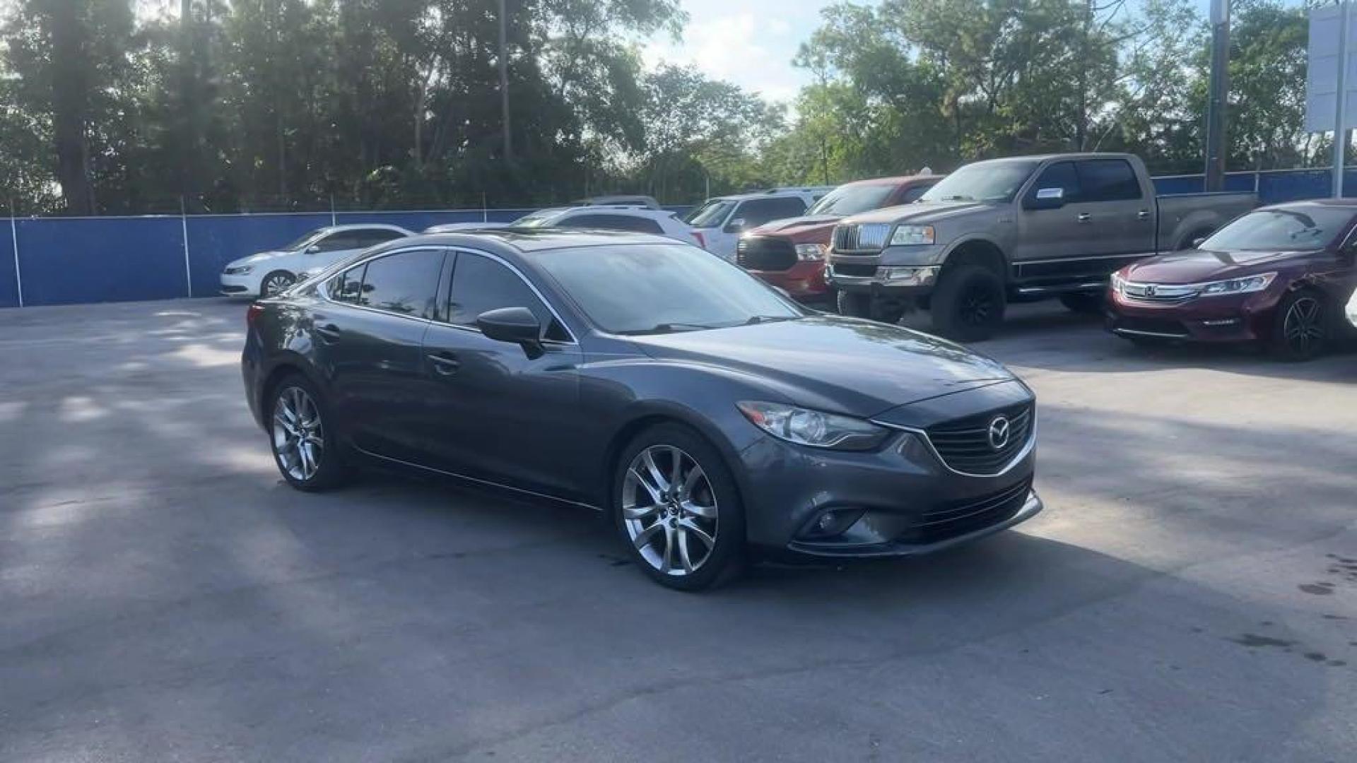 2014 Meteor Gray Mica Mazda Mazda6 i Grand Touring (JM1GJ1W55E1) with an SKYACTIV-G 2.5L I4 DOHC 16V engine, Automatic transmission, located at 27610 S Dixie Hwy, Homestead, FL, 33032, (305) 749-2348, 25.510241, -80.438301 - Photo#6