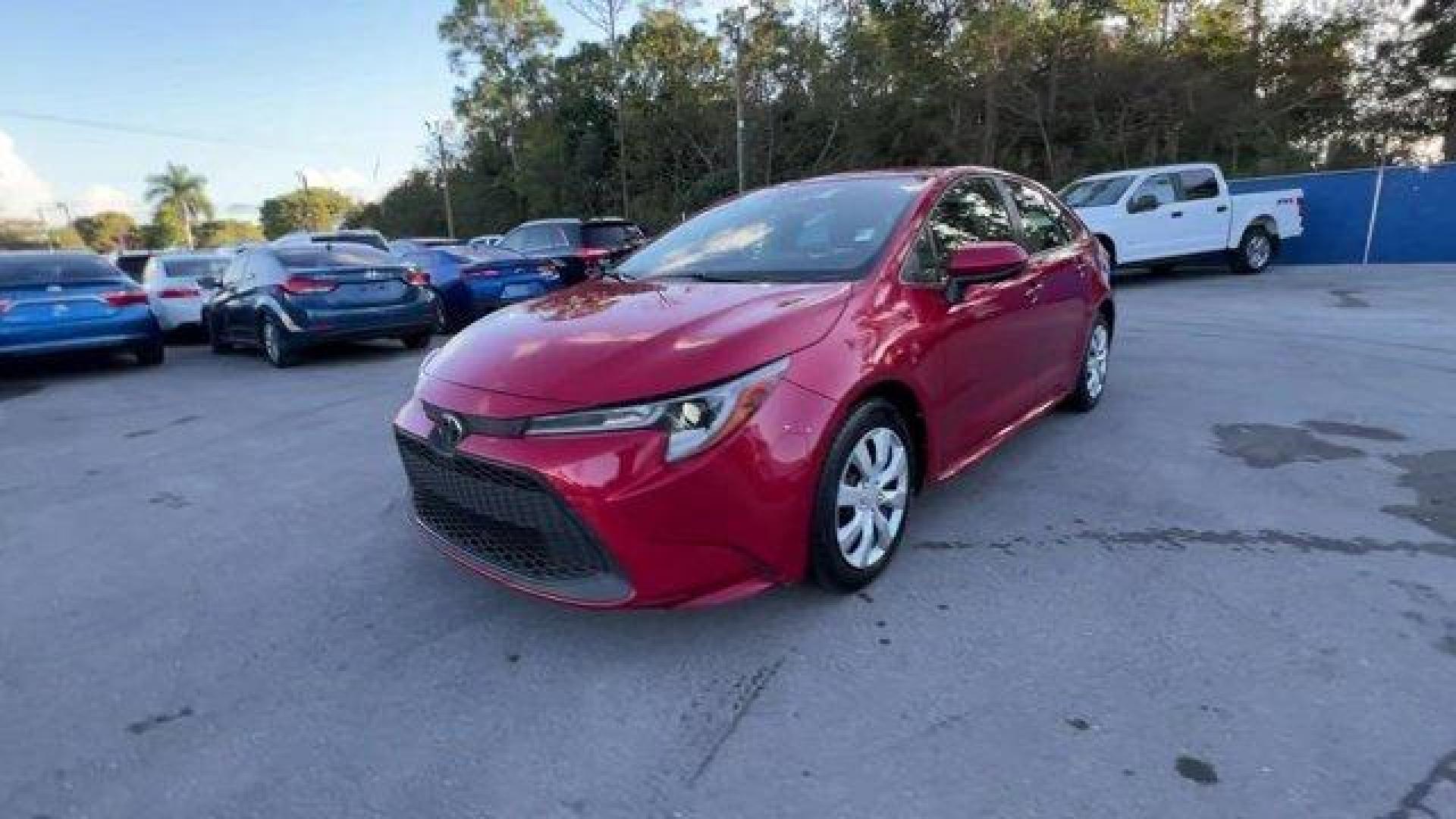 2020 Red Toyota Corolla LE (JTDEPRAE0LJ) with an 4 1.8 L engine, Variable transmission, located at 27610 S Dixie Hwy, Homestead, FL, 33032, (305) 749-2348, 25.510241, -80.438301 - KBB.com 10 Coolest New Cars Under $20,000. Only 44,366 Miles! Scores 38 Highway MPG and 30 City MPG! This Toyota Corolla delivers a Regular Unleaded I-4 1.8 L/110 engine powering this Variable transmission. Wheels: 16 Wide Vent Steel, Wheels w/Full Wheel Covers, Variable Intermittent Wipers.* This T - Photo#0