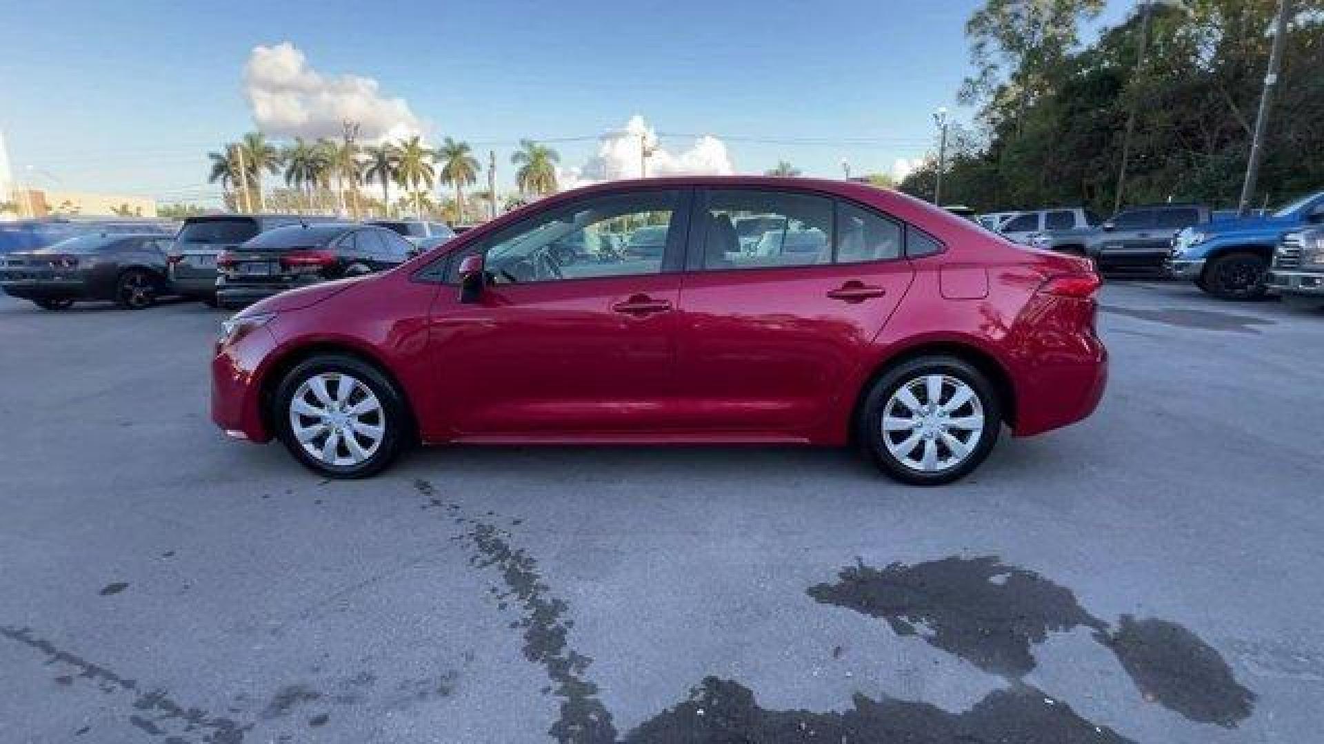 2020 Red Toyota Corolla LE (JTDEPRAE0LJ) with an 4 1.8 L engine, Variable transmission, located at 27610 S Dixie Hwy, Homestead, FL, 33032, (305) 749-2348, 25.510241, -80.438301 - KBB.com 10 Coolest New Cars Under $20,000. Only 44,366 Miles! Scores 38 Highway MPG and 30 City MPG! This Toyota Corolla delivers a Regular Unleaded I-4 1.8 L/110 engine powering this Variable transmission. Wheels: 16 Wide Vent Steel, Wheels w/Full Wheel Covers, Variable Intermittent Wipers.* This T - Photo#2