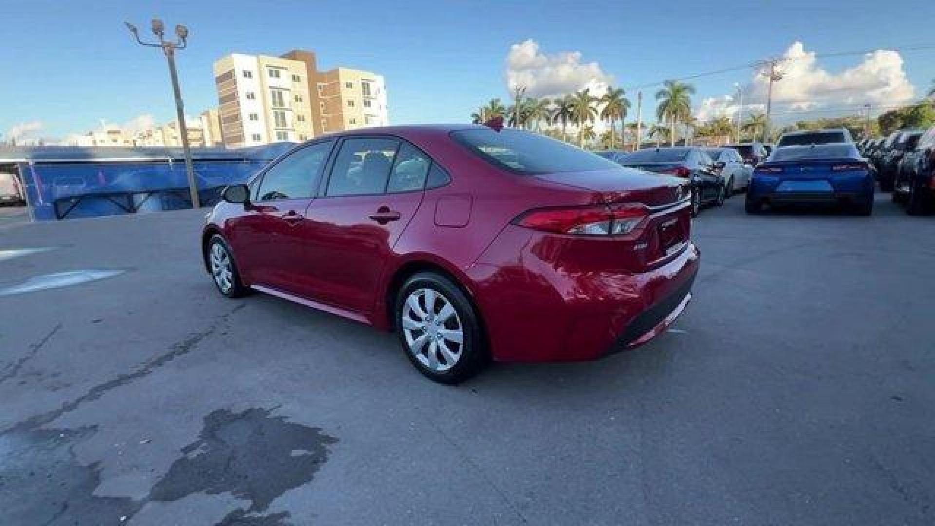 2020 Red Toyota Corolla LE (JTDEPRAE0LJ) with an 4 1.8 L engine, Variable transmission, located at 27610 S Dixie Hwy, Homestead, FL, 33032, (305) 749-2348, 25.510241, -80.438301 - KBB.com 10 Coolest New Cars Under $20,000. Only 44,366 Miles! Scores 38 Highway MPG and 30 City MPG! This Toyota Corolla delivers a Regular Unleaded I-4 1.8 L/110 engine powering this Variable transmission. Wheels: 16 Wide Vent Steel, Wheels w/Full Wheel Covers, Variable Intermittent Wipers.* This T - Photo#3
