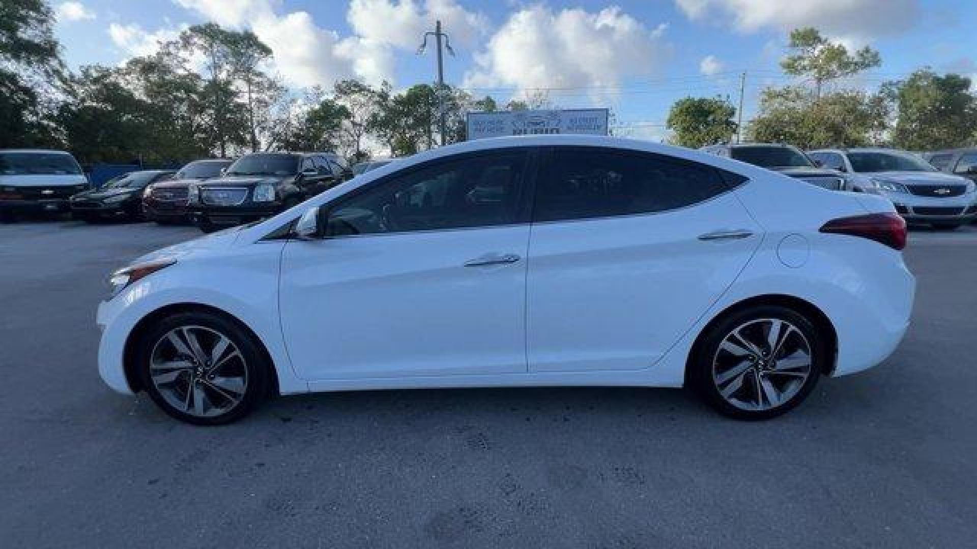 2015 Quartz White Pearl /Beige Hyundai Elantra Limited (5NPDH4AE2FH) with an 4 1.8 L engine, Automatic transmission, located at 27610 S Dixie Hwy, Homestead, FL, 33032, (305) 749-2348, 25.510241, -80.438301 - IIHS Top Safety Pick. Boasts 37 Highway MPG and 27 City MPG! This Hyundai Elantra boasts a Regular Unleaded I-4 1.8 L/110 engine powering this Automatic transmission. QUARTZ WHITE PEARL, CARPETED FLOOR MATS, BEIGE, LEATHER SEATING SURFACES.*This Hyundai Elantra Comes Equipped with These Options *Win - Photo#1