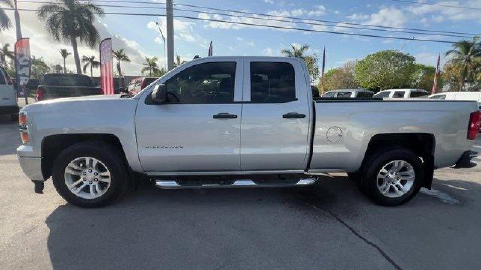 2014 Silver Ice Metallic /Jet Black Chevrolet Silverado 1500 LT (1GCRCREC8EZ) with an 8 5.3L engine, Automatic transmission, located at 27610 S Dixie Hwy, Homestead, FL, 33032, (305) 749-2348, 25.510241, -80.438301 - NACTOY 2014 North American Truck of the Year. Delivers 23 Highway MPG and 16 City MPG! This Chevrolet Silverado 1500 delivers a Gas/Ethanol V8 5.3L/325 engine powering this Automatic transmission. WHEELS, 18 X 8.5 (45.7 CM X 21.6 CM) BRIGHT-MACHINED ALUMINUM, TRANSMISSION, 6-SPEED AUTOMATIC, ELECTRO - Photo#1