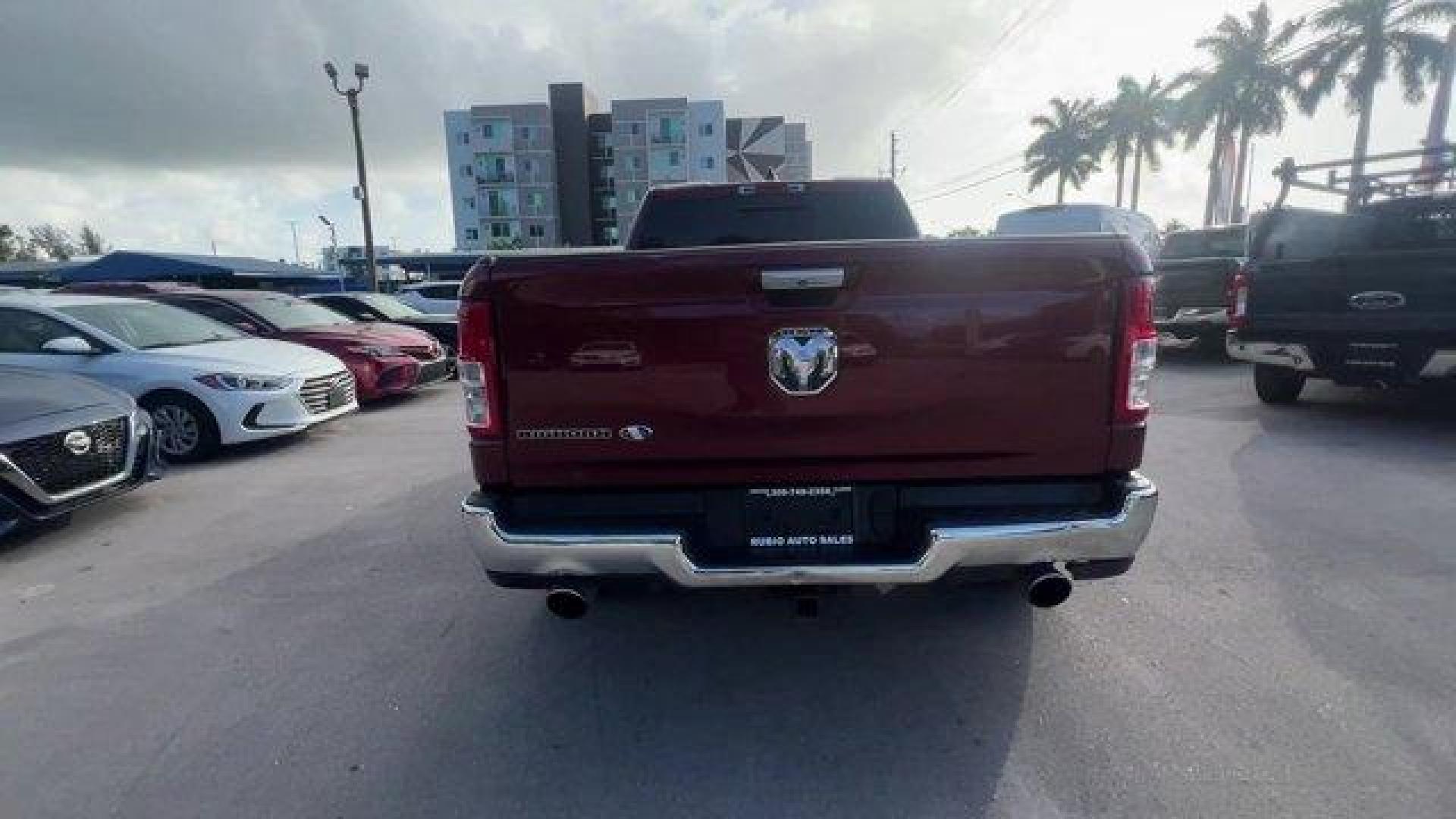 2019 Delmonico Red Pearlcoat /Diesel Gray/Black Ram 1500 Big Horn/Lone Star (1C6RREBT5KN) with an 8 5.7 L engine, Automatic transmission, located at 27610 S Dixie Hwy, Homestead, FL, 33032, (305) 749-2348, 25.510241, -80.438301 - KBB.com 10 Favorite New-for-2019 Cars. Delivers 23 Highway MPG and 17 City MPG! This Ram 1500 boasts a Regular Unleaded V-8 5.7 L/345 engine powering this Automatic transmission. WHEELS: 18 X 8 (STD), TRANSMISSION: 8-SPEED AUTOMATIC (8HP75), TIRES: 275/65R18 BSW ALL SEASON LRR (STD).*This Ram 1500 C - Photo#3