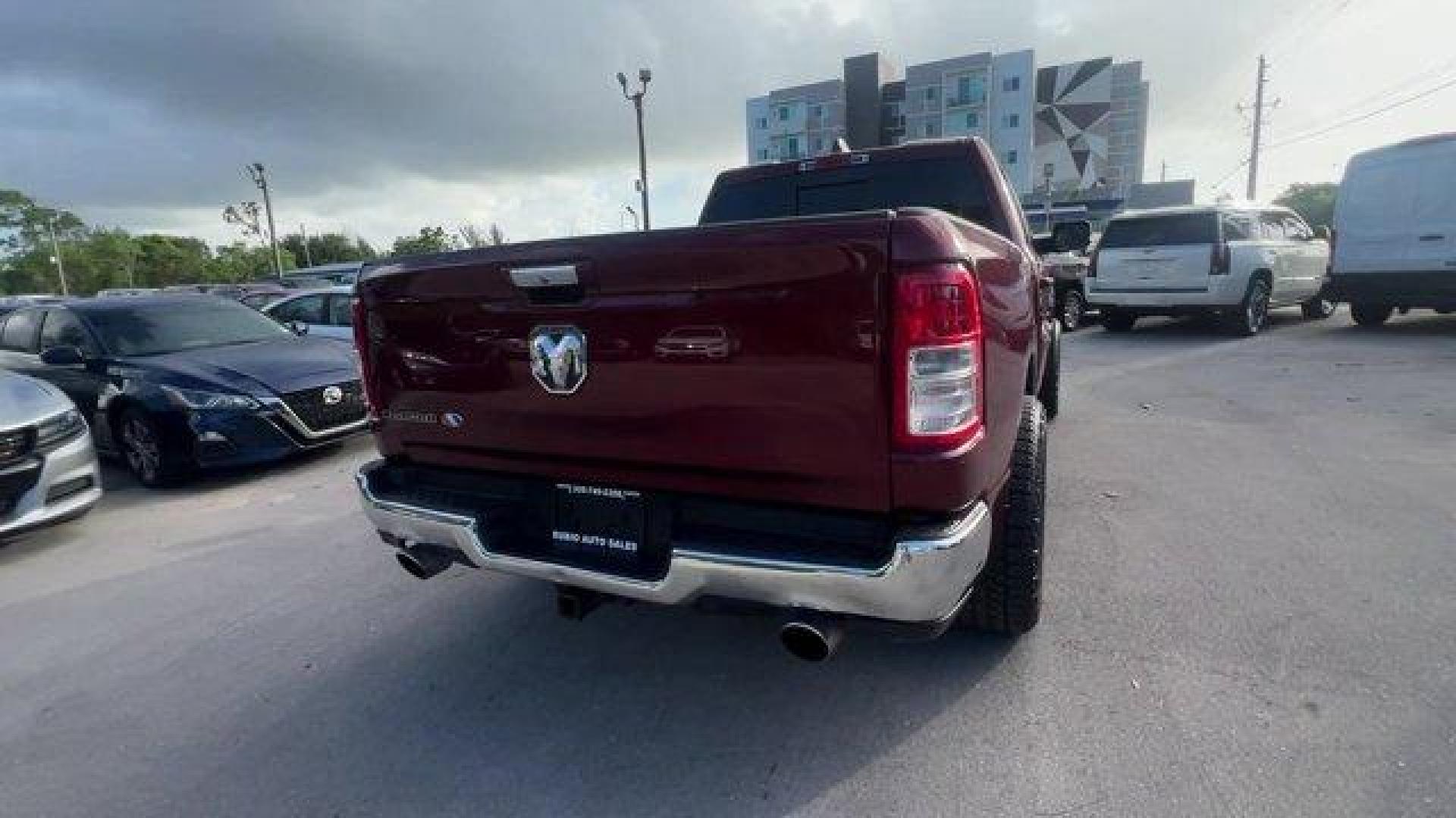 2019 Delmonico Red Pearlcoat /Diesel Gray/Black Ram 1500 Big Horn/Lone Star (1C6RREBT5KN) with an 8 5.7 L engine, Automatic transmission, located at 27610 S Dixie Hwy, Homestead, FL, 33032, (305) 749-2348, 25.510241, -80.438301 - KBB.com 10 Favorite New-for-2019 Cars. Delivers 23 Highway MPG and 17 City MPG! This Ram 1500 boasts a Regular Unleaded V-8 5.7 L/345 engine powering this Automatic transmission. WHEELS: 18 X 8 (STD), TRANSMISSION: 8-SPEED AUTOMATIC (8HP75), TIRES: 275/65R18 BSW ALL SEASON LRR (STD).*This Ram 1500 C - Photo#4