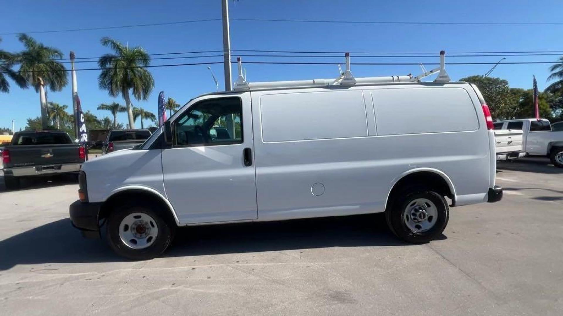 2017 Summit White /Medium Pewter GMC Savana 2500 Work Van (1GTW7AFF2H1) with an Vortec 4.8L V8 SFI engine, Automatic transmission, located at 27610 S Dixie Hwy, Homestead, FL, 33032, (305) 749-2348, 25.510241, -80.438301 - Photo#1