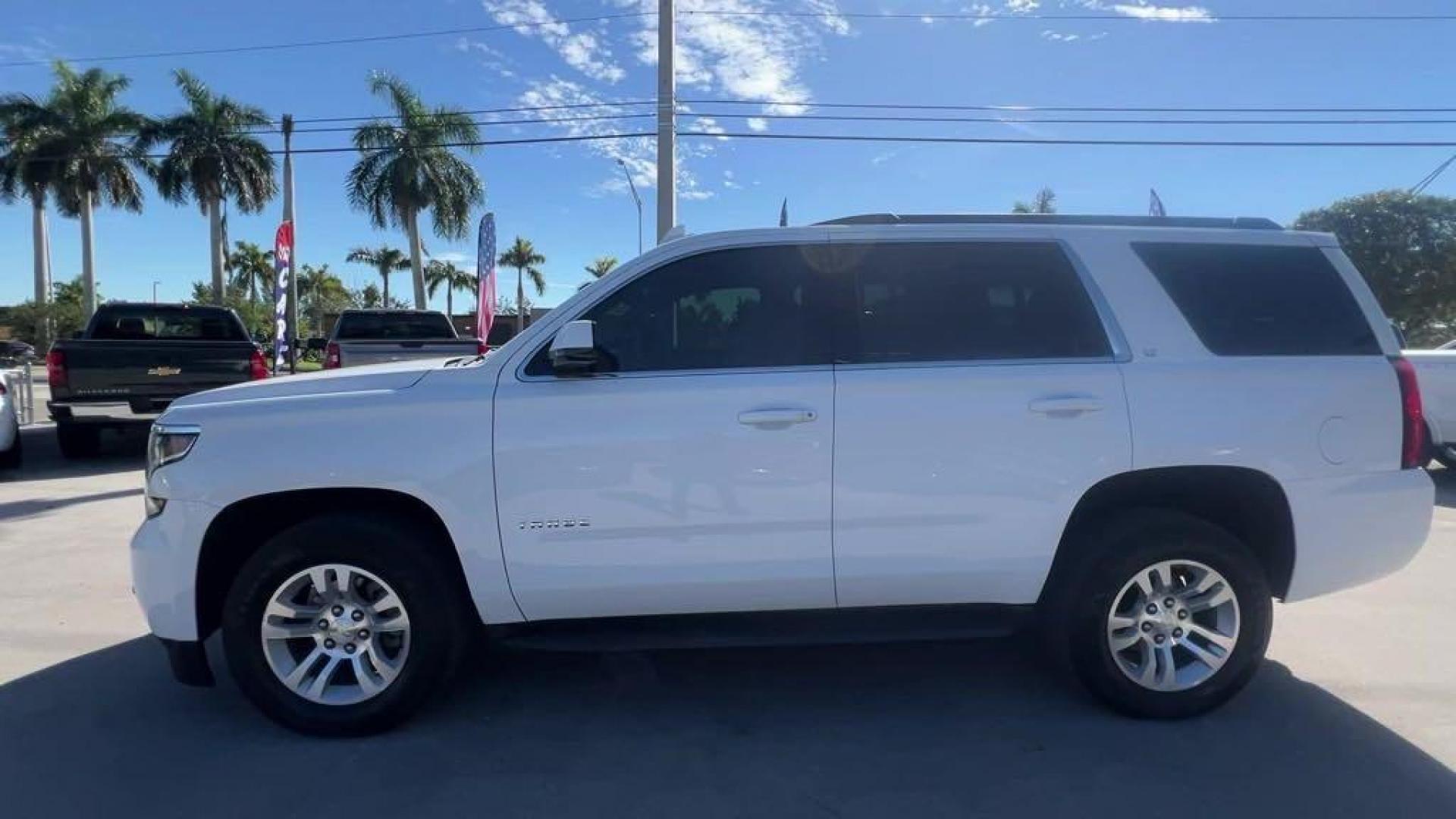 2015 Summit White /Jet Black/Dark Ash Chevrolet Tahoe LT (1GNSKBKC6FR) with an EcoTec3 5.3L V8 engine, Automatic transmission, located at 27610 S Dixie Hwy, Homestead, FL, 33032, (305) 749-2348, 25.510241, -80.438301 - Photo#1