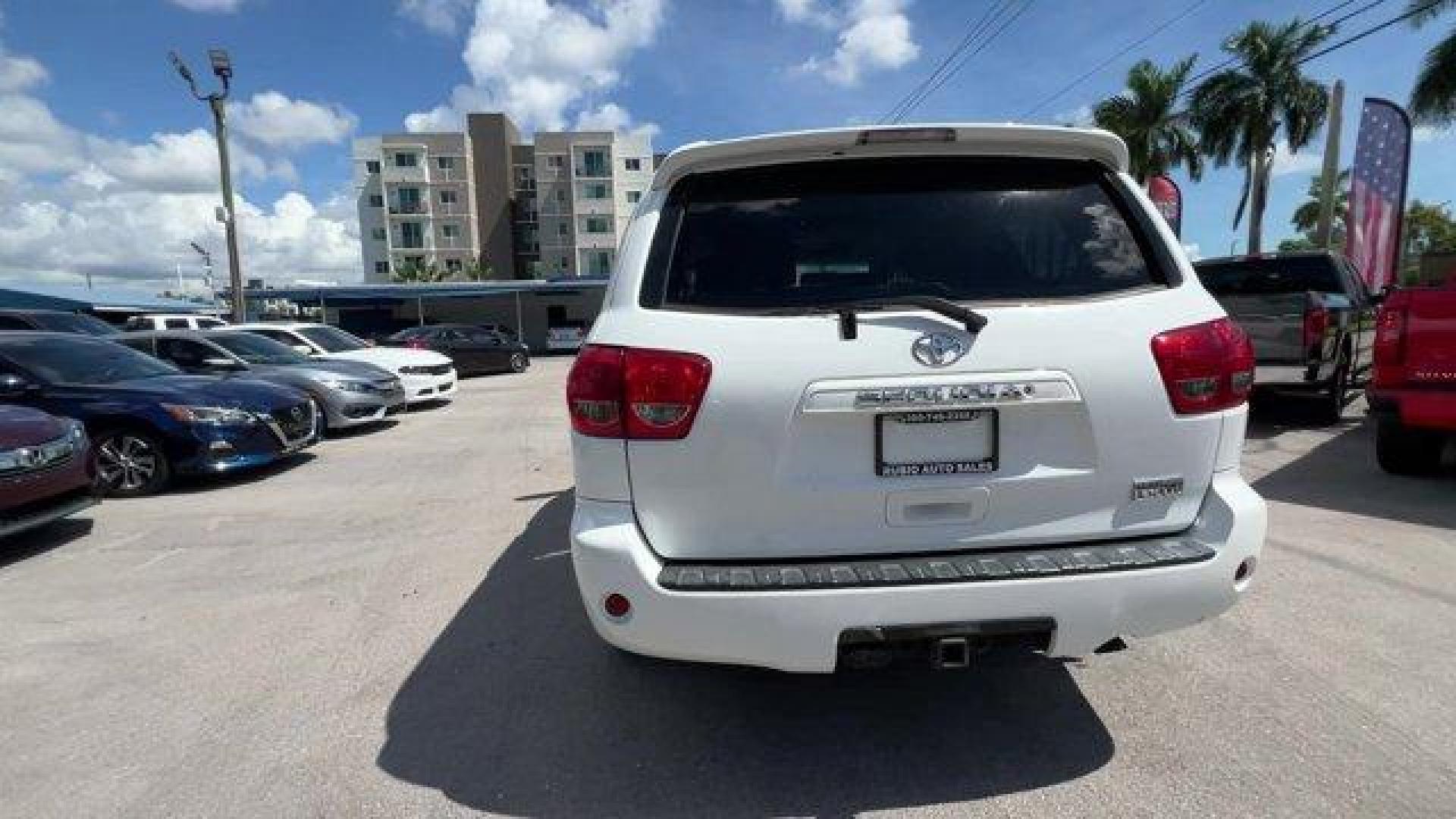 2013 White Toyota Sequoia SR5 5.7L 2WD (5TDZY5G12DS) with an 8 5.7L engine, Automatic transmission, located at 27610 S Dixie Hwy, Homestead, FL, 33032, (305) 749-2348, 25.510241, -80.438301 - KBB.com Best Resale Value Awards. Boasts 18 Highway MPG and 13 City MPG! This Toyota Sequoia delivers a Gas V8 5.7L/346 engine powering this Automatic transmission. Windshield wiper de-icer grid, Washer-linked variable intermittent windshield wipers, Trailer sway control.*This Toyota Sequoia Comes E - Photo#3