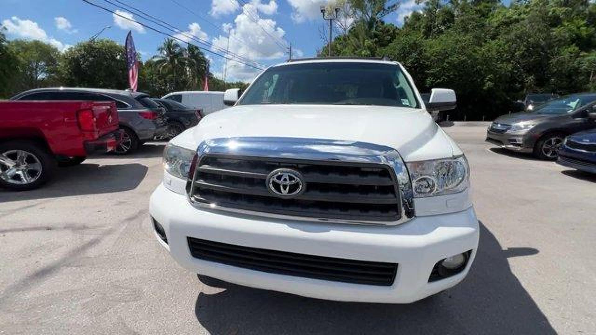 2013 White Toyota Sequoia SR5 5.7L 2WD (5TDZY5G12DS) with an 8 5.7L engine, Automatic transmission, located at 27610 S Dixie Hwy, Homestead, FL, 33032, (305) 749-2348, 25.510241, -80.438301 - KBB.com Best Resale Value Awards. Boasts 18 Highway MPG and 13 City MPG! This Toyota Sequoia delivers a Gas V8 5.7L/346 engine powering this Automatic transmission. Windshield wiper de-icer grid, Washer-linked variable intermittent windshield wipers, Trailer sway control.*This Toyota Sequoia Comes E - Photo#7