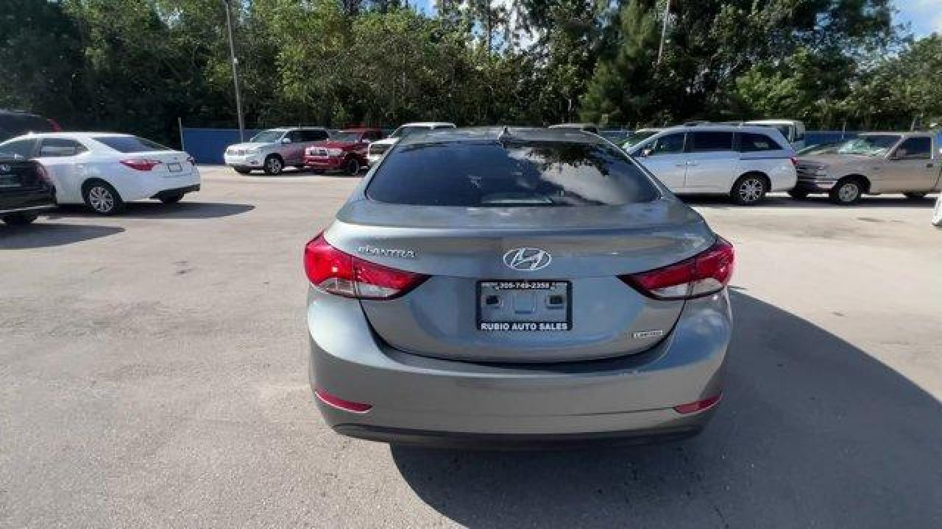 2016 Galactic Gray /Black Hyundai Elantra (KMHDH4AE5GU) with an 4 1.8 L engine, Automatic transmission, located at 27610 S Dixie Hwy, Homestead, FL, 33032, (305) 749-2348, 25.510241, -80.438301 - KBB.com Best Buy Awards Finalist. Delivers 38 Highway MPG and 28 City MPG! This Hyundai Elantra delivers a Regular Unleaded I-4 1.8 L/110 engine powering this Automatic transmission. GALACTIC GRAY, CARPETED FLOOR MATS, BLACK, LEATHER SEATING SURFACES.* This Hyundai Elantra Features the Following Opt - Photo#3