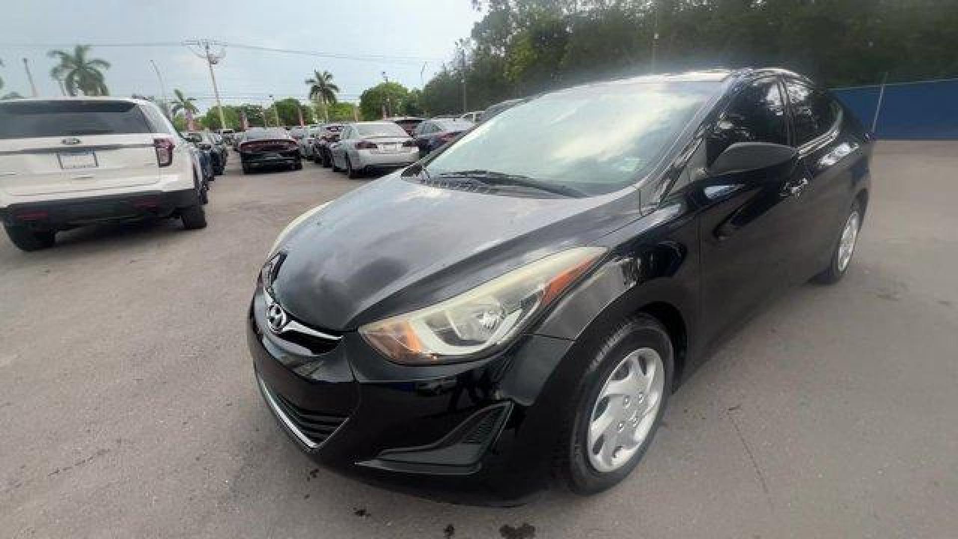 2016 Phantom Black /Gray Hyundai Elantra (5NPDH4AE4GH) with an 4 1.8 L engine, Automatic transmission, located at 27610 S Dixie Hwy, Homestead, FL, 33032, (305) 749-2348, 25.510241, -80.438301 - KBB.com Best Buy Awards Finalist. Only 93,329 Miles! Delivers 38 Highway MPG and 28 City MPG! This Hyundai Elantra boasts a Regular Unleaded I-4 1.8 L/110 engine powering this Automatic transmission. REAR BUMPER APPLIQUE, PHANTOM BLACK, GRAY, PREMIUM CLOTH SEAT TRIM.*This Hyundai Elantra Comes Equip - Photo#0