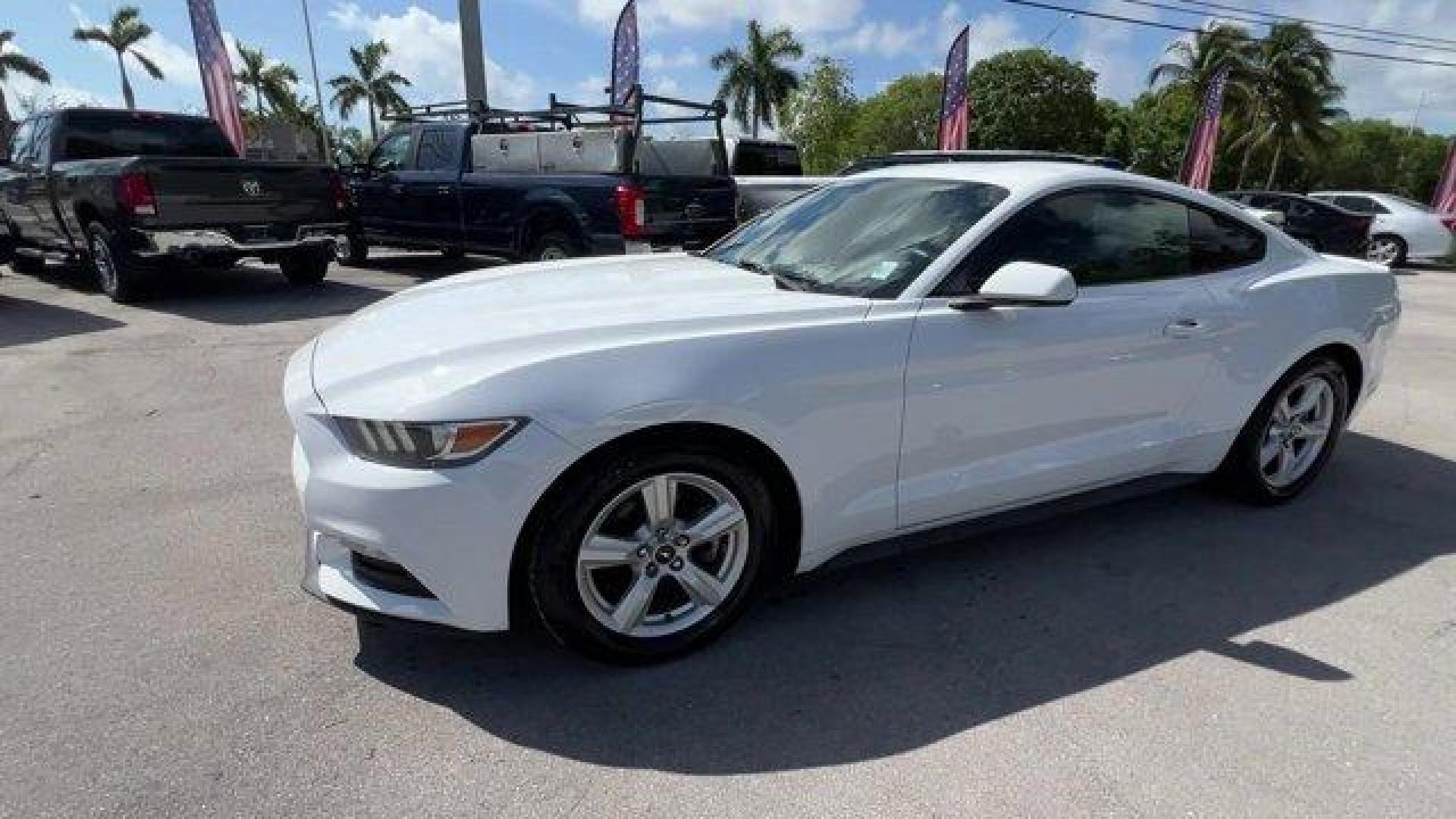 2017 White Ford Mustang (1FA6P8AMXH5) with an 6 3.7 L engine, Automatic transmission, located at 27610 S Dixie Hwy, Homestead, FL, 33032, (305) 749-2348, 25.510241, -80.438301 - KBB.com 10 Coolest Cars Under $25,000. Delivers 27 Highway MPG and 18 City MPG! This Ford Mustang boasts a Regular Unleaded V-6 3.7 L/227 engine powering this Automatic transmission. ENGINE: 3.7L TI-VCT V6 (STD), Wheels: 17 x 7.5 Sparkle Silver Painted Aluminum, Trunk Rear Cargo Access.* This Ford M - Photo#0