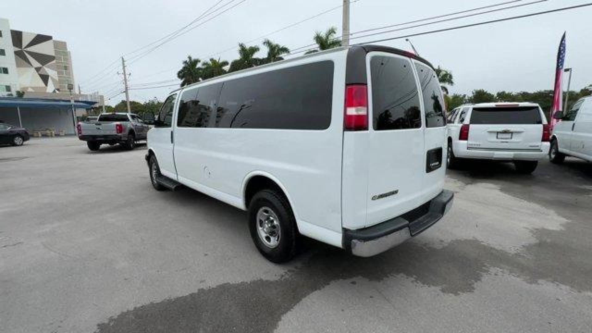 2019 Summit White /Medium Pewter Chevrolet Express Passenger (1GAZGPFP2K1) with an 6 4.3L engine, Automatic transmission, located at 27610 S Dixie Hwy, Homestead, FL, 33032, (305) 749-2348, 25.510241, -80.438301 - This Chevrolet Express Passenger delivers a Gas V6 4.3L/ engine powering this Automatic transmission. TRANSMISSION, 8-SPEED AUTOMATIC, ELECTRONICALLY CONTROLLED with overdrive and tow/haul mode. Includes Cruise Grade Braking and Powertrain Grade Braking (STD), SUMMIT WHITE, SHIP THRU, PRODUCED IN WE - Photo#2