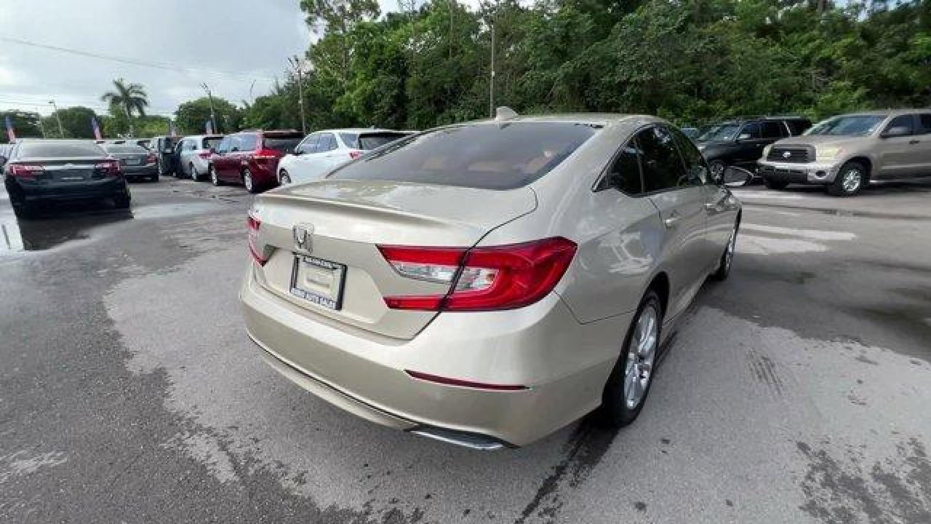 2018 Gold Honda Accord Sedan (1HGCV1F15JA) with an 4 1.5 L engine, Variable transmission, located at 27610 S Dixie Hwy, Homestead, FL, 33032, (305) 749-2348, 25.510241, -80.438301 - ALG Residual Value Awards, Residual Value Awards. Scores 38 Highway MPG and 30 City MPG! This Honda Accord Sedan boasts a Intercooled Turbo Regular Unleaded I-4 1.5 L/91 engine powering this Variable transmission. Wheels: 17 Silver-Painted Alloy, VSA Electronic Stability Control (ESC), Valet Functio - Photo#3