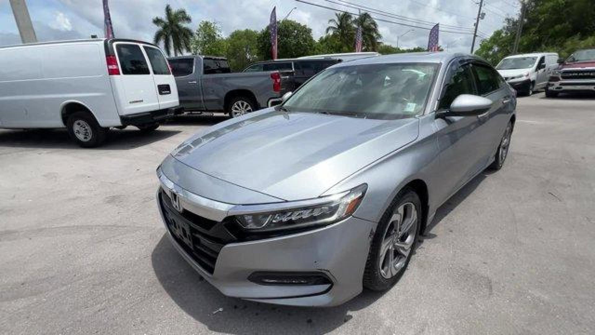 2018 Silver Honda Accord Sedan (1HGCV1F55JA) with an 4 1.5 L engine, Variable transmission, located at 27610 S Dixie Hwy, Homestead, FL, 33032, (305) 749-2348, 25.510241, -80.438301 - ALG Residual Value Awards, Residual Value Awards. Scores 38 Highway MPG and 30 City MPG! This Honda Accord Sedan boasts a Intercooled Turbo Regular Unleaded I-4 1.5 L/91 engine powering this Variable transmission. Wheels: 17 Machine-Finished Alloy, VSA Electronic Stability Control (ESC), Valet Funct - Photo#0