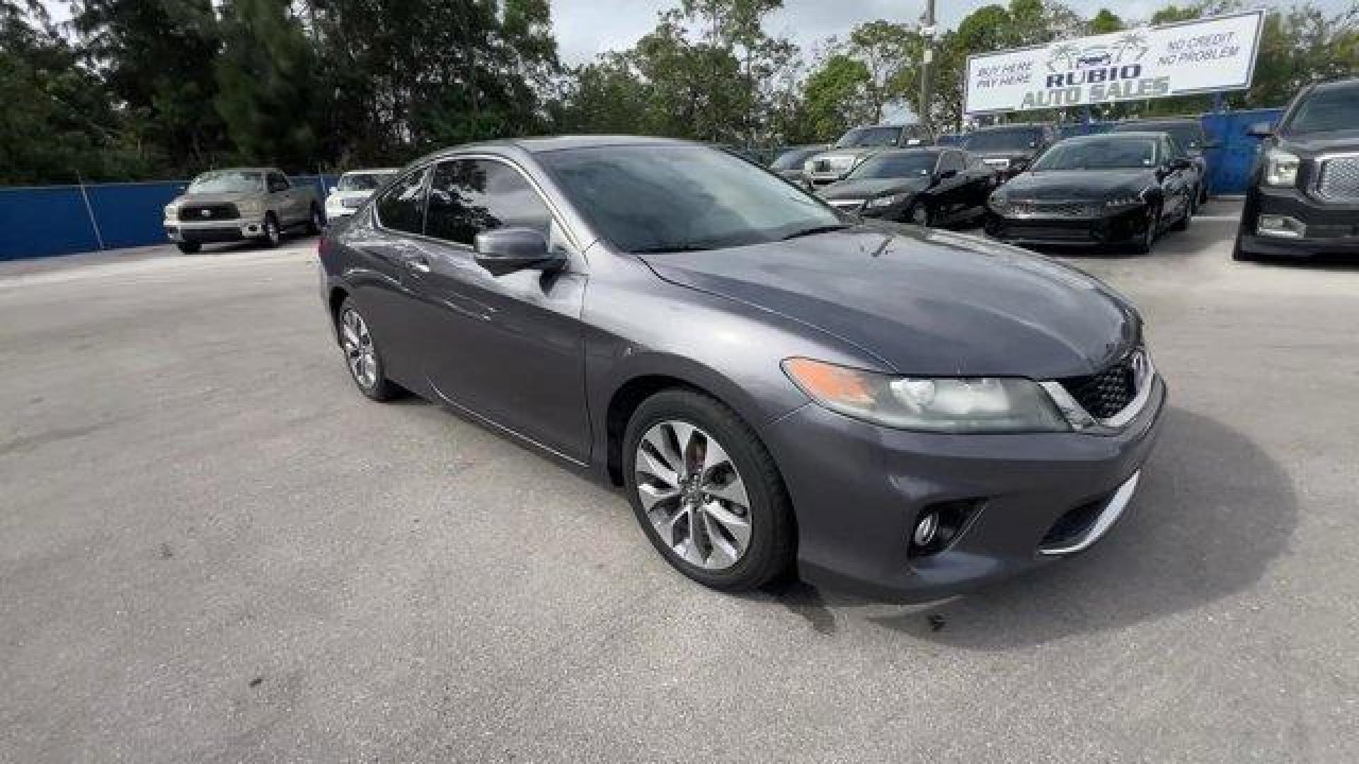 2013 Gray Honda Accord Cpe (1HGCT1B85DA) with an 4 2.4L engine, Variable transmission, located at 27610 S Dixie Hwy, Homestead, FL, 33032, (305) 749-2348, 25.510241, -80.438301 - KBB.com Brand Image Awards. Only 117,010 Miles! Boasts 35 Highway MPG and 26 City MPG! This Honda Accord Cpe delivers a Gas I4 2.4L/144 engine powering this Variable transmission. XM satellite radio (subscription required), Vehicle Stability Assist (VSA) w/traction control, Variable pwr rack and p - Photo#6