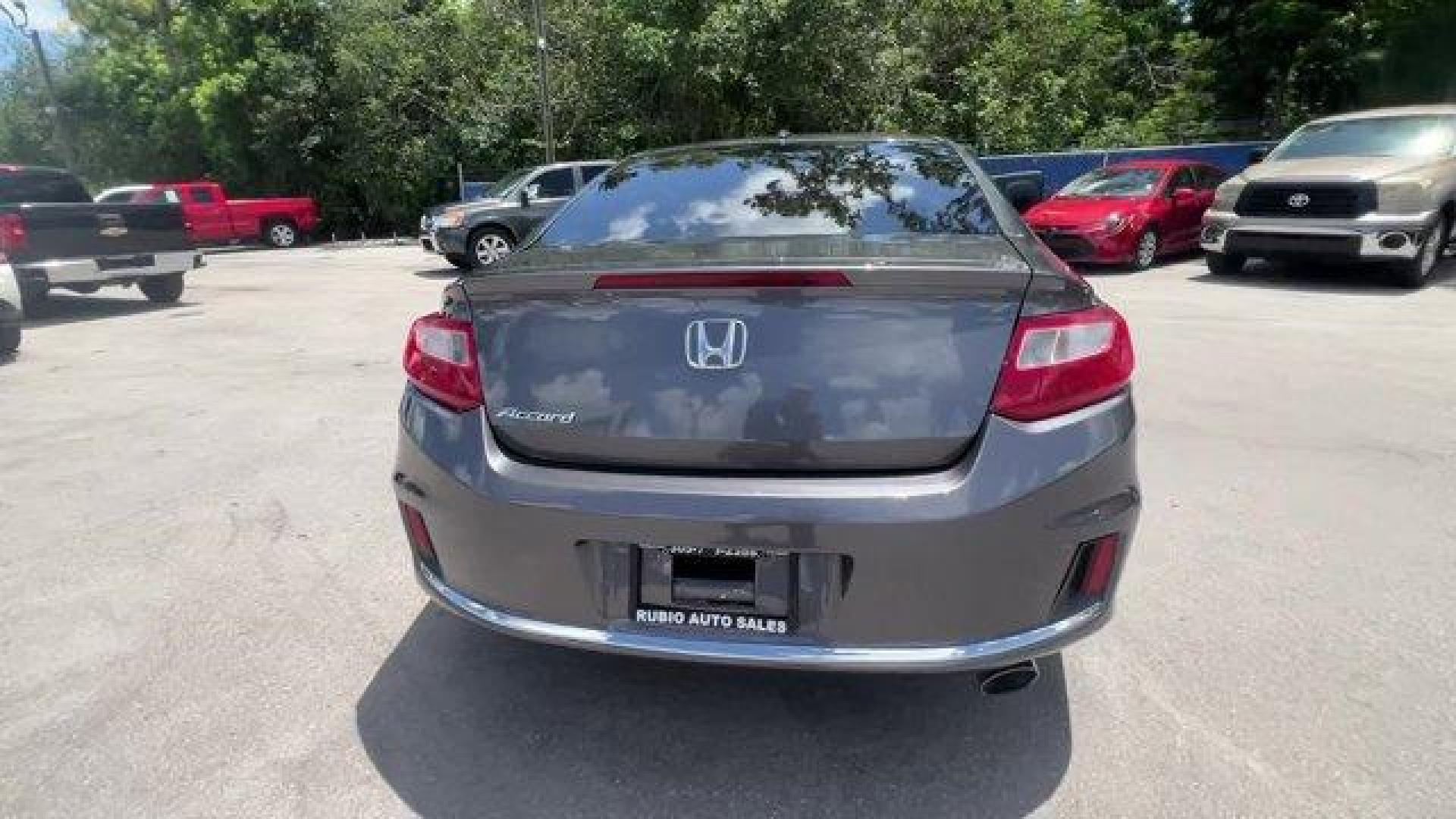 2013 Gray Honda Accord Cpe (1HGCT1B85DA) with an 4 2.4L engine, Variable transmission, located at 27610 S Dixie Hwy, Homestead, FL, 33032, (305) 749-2348, 25.510241, -80.438301 - KBB.com Brand Image Awards. Only 117,010 Miles! Boasts 35 Highway MPG and 26 City MPG! This Honda Accord Cpe delivers a Gas I4 2.4L/144 engine powering this Variable transmission. XM satellite radio (subscription required), Vehicle Stability Assist (VSA) w/traction control, Variable pwr rack and p - Photo#3