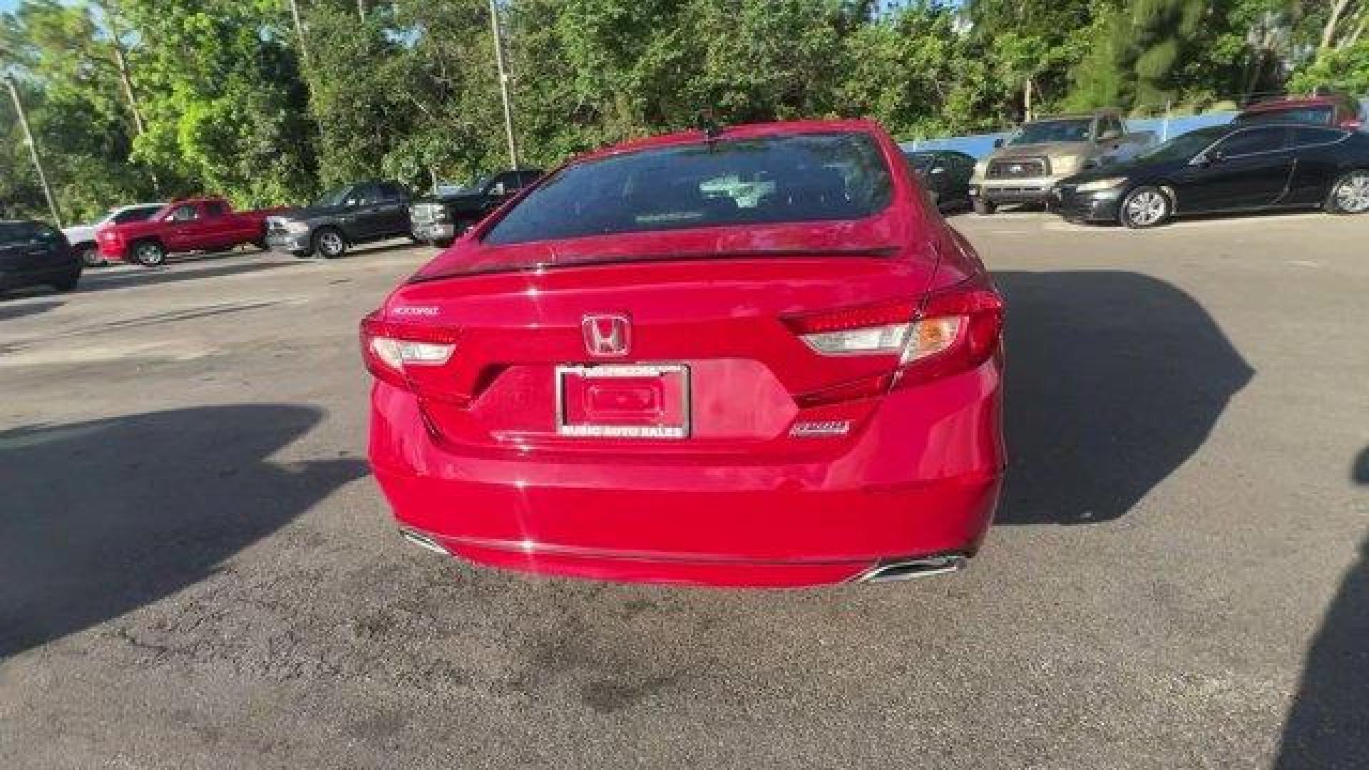 2022 Red Honda Accord Sedan (1HGCV1F46NA) with an 4 1.5 L engine, Variable transmission, located at 27610 S Dixie Hwy, Homestead, FL, 33032, (305) 749-2348, 25.510241, -80.438301 - Scores 35 Highway MPG and 29 City MPG! This Honda Accord Sedan boasts a Intercooled Turbo Regular Unleaded I-4 1.5 L/91 engine powering this Variable transmission. Wheels: 19 Machine-Finished Alloy w/Black Inserts, Vehicle Stability Assist (VSA) Electronic Stability Control (ESC), Valet Function.* T - Photo#3