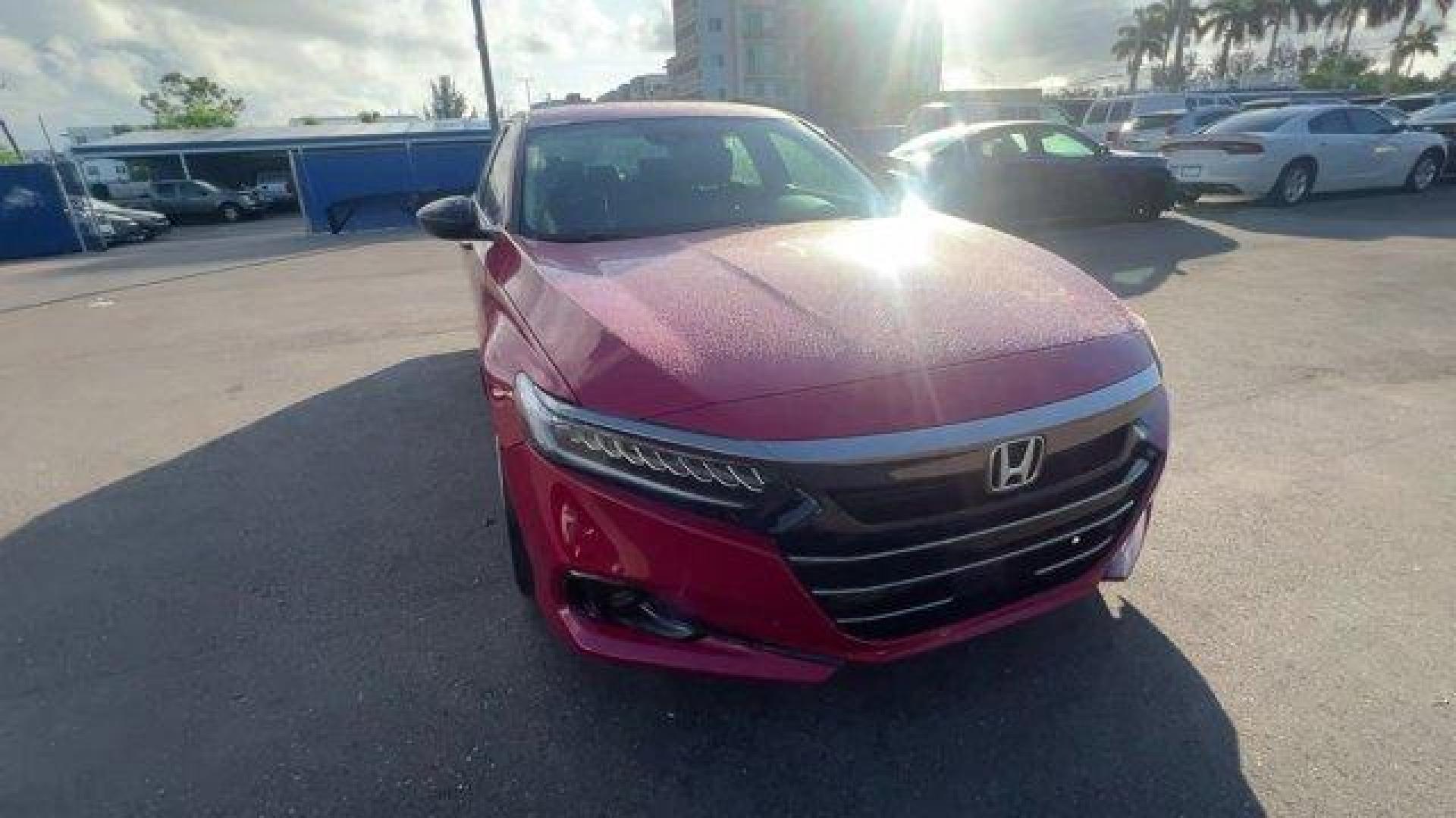 2022 Red Honda Accord Sedan (1HGCV1F46NA) with an 4 1.5 L engine, Variable transmission, located at 27610 S Dixie Hwy, Homestead, FL, 33032, (305) 749-2348, 25.510241, -80.438301 - Scores 35 Highway MPG and 29 City MPG! This Honda Accord Sedan boasts a Intercooled Turbo Regular Unleaded I-4 1.5 L/91 engine powering this Variable transmission. Wheels: 19 Machine-Finished Alloy w/Black Inserts, Vehicle Stability Assist (VSA) Electronic Stability Control (ESC), Valet Function.* T - Photo#7