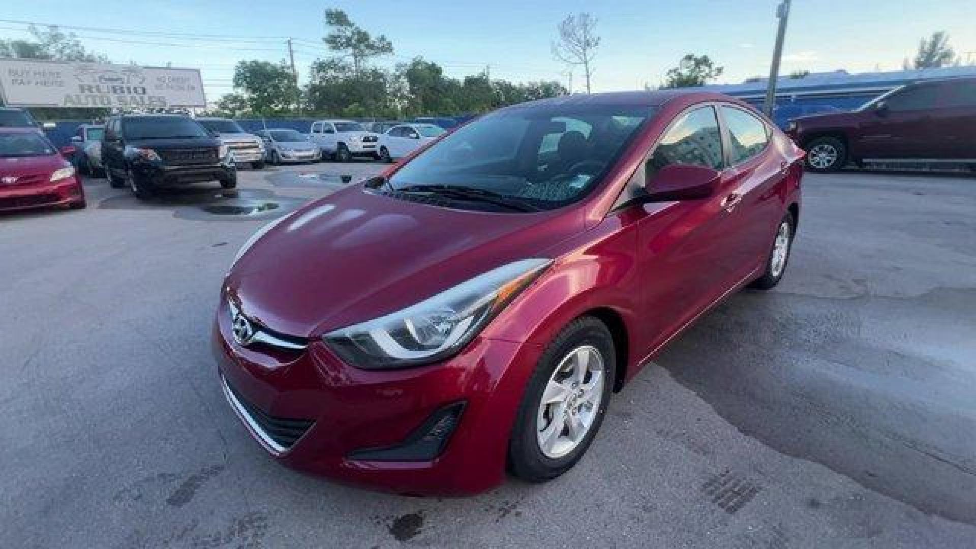 2014 Venetian Red /Gray Hyundai Elantra (5NPDH4AE1EH) with an 4 1.8 L engine, Automatic transmission, located at 27610 S Dixie Hwy, Homestead, FL, 33032, (305) 749-2348, 25.510241, -80.438301 - IIHS Top Safety Pick. Scores 38 Highway MPG and 28 City MPG! This Hyundai Elantra boasts a Regular Unleaded I-4 1.8 L/110 engine powering this Automatic transmission. VENETIAN RED, OPTION GROUP 1, GRAY, PREMIUM CLOTH SEAT TRIM.* This Hyundai Elantra Features the Following Options *Window Grid Antenn - Photo#0