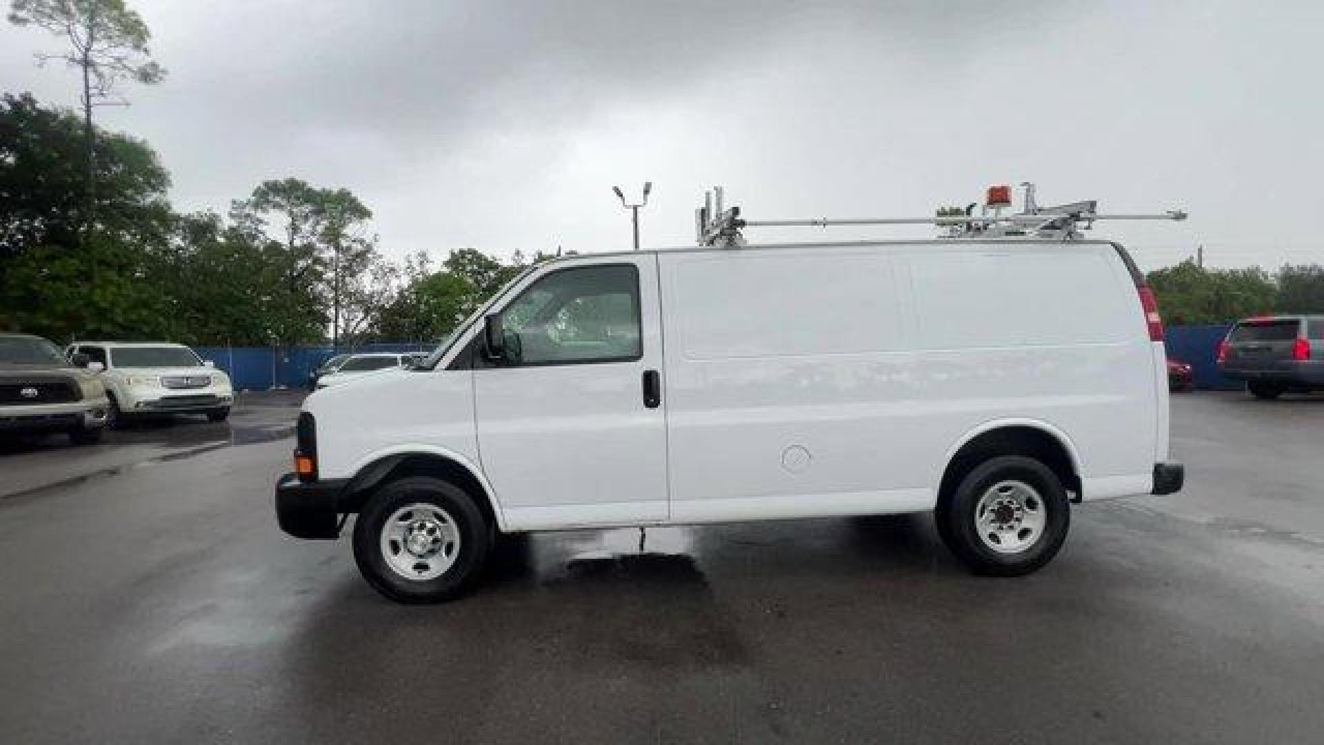 2015 Summit White /Medium Pewter Chevrolet Express Cargo Van (1GCWGFCF4F1) with an 8 4.8L engine, Automatic transmission, located at 27610 S Dixie Hwy, Homestead, FL, 33032, (305) 749-2348, 25.510241, -80.438301 - This Chevrolet Express Cargo Van delivers a Gas V8 4.8L/293 engine powering this Automatic transmission. TRANSMISSION, 6-SPEED AUTOMATIC, HEAVY-DUTY, ELECTRONICALLY CONTROLLED with overdrive tow/haul mode and internal transmission oil cooler (STD), TRAILERING EQUIPMENT, HEAVY-DUTY includes trailerin - Photo#1