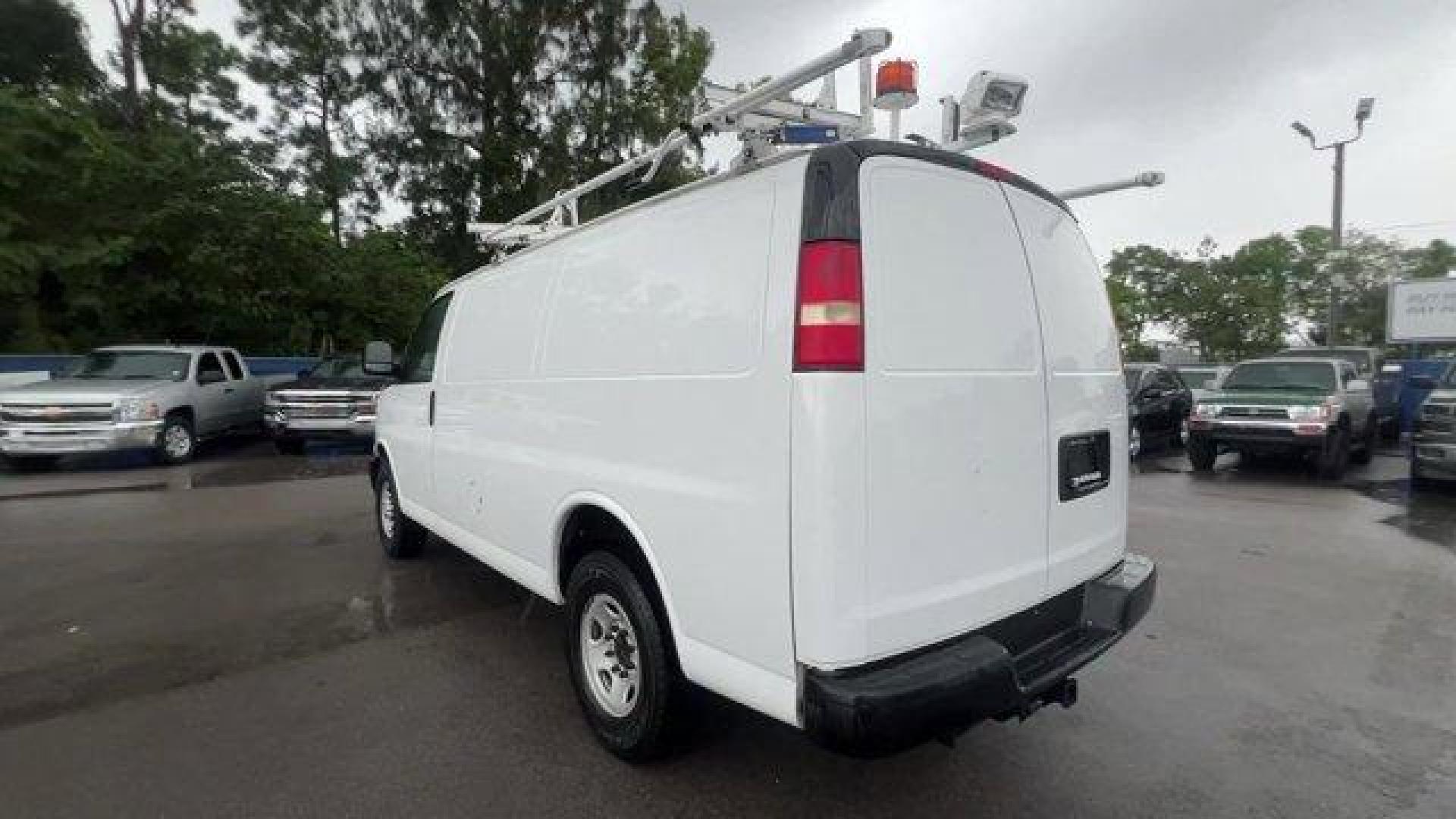 2015 Summit White /Medium Pewter Chevrolet Express Cargo Van (1GCWGFCF4F1) with an 8 4.8L engine, Automatic transmission, located at 27610 S Dixie Hwy, Homestead, FL, 33032, (305) 749-2348, 25.510241, -80.438301 - This Chevrolet Express Cargo Van delivers a Gas V8 4.8L/293 engine powering this Automatic transmission. TRANSMISSION, 6-SPEED AUTOMATIC, HEAVY-DUTY, ELECTRONICALLY CONTROLLED with overdrive tow/haul mode and internal transmission oil cooler (STD), TRAILERING EQUIPMENT, HEAVY-DUTY includes trailerin - Photo#2