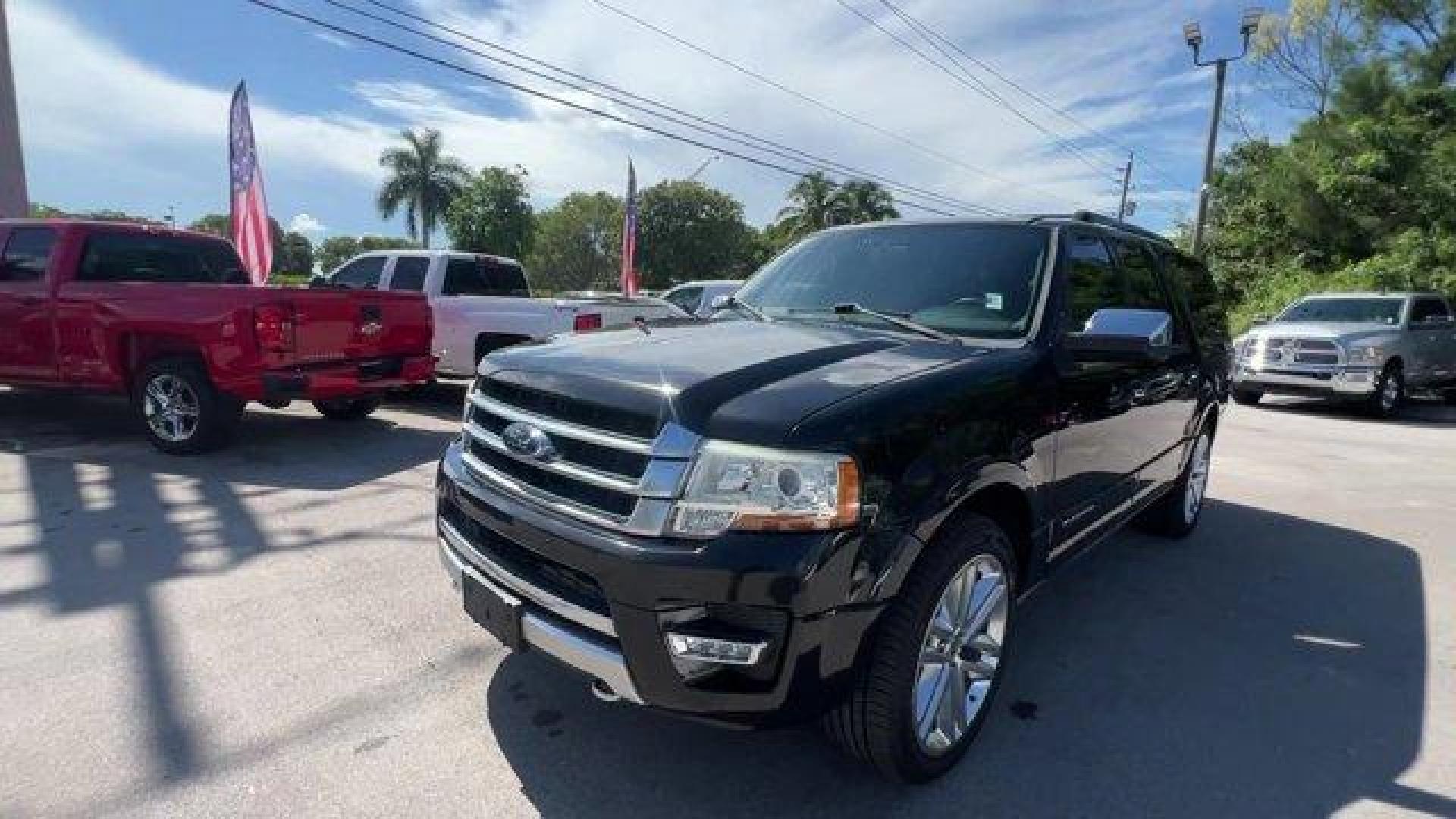 2015 Black Ford Expedition EL (1FMJK1MT8FE) with an 6 3.5 L engine, Automatic transmission, located at 27610 S Dixie Hwy, Homestead, FL, 33032, (305) 749-2348, 25.510241, -80.438301 - KBB.com Brand Image Awards. Delivers 20 Highway MPG and 14 City MPG! This Ford Expedition EL delivers a Twin Turbo Regular Unleaded V-6 3.5 L/213 engine powering this Automatic transmission. Window Grid Antenna, Wheels: 20 Polished Aluminum, Vinyl Door Trim Insert.* This Ford Expedition EL Features - Photo#0