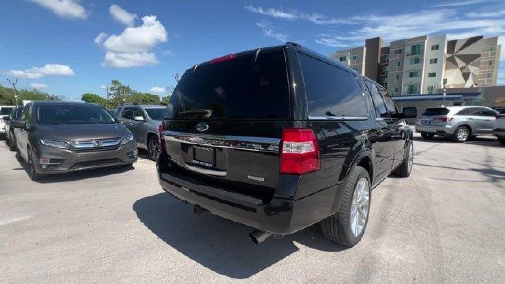 2015 Black Ford Expedition EL (1FMJK1MT8FE) with an 6 3.5 L engine, Automatic transmission, located at 27610 S Dixie Hwy, Homestead, FL, 33032, (305) 749-2348, 25.510241, -80.438301 - KBB.com Brand Image Awards. Delivers 20 Highway MPG and 14 City MPG! This Ford Expedition EL delivers a Twin Turbo Regular Unleaded V-6 3.5 L/213 engine powering this Automatic transmission. Window Grid Antenna, Wheels: 20 Polished Aluminum, Vinyl Door Trim Insert.* This Ford Expedition EL Features - Photo#4