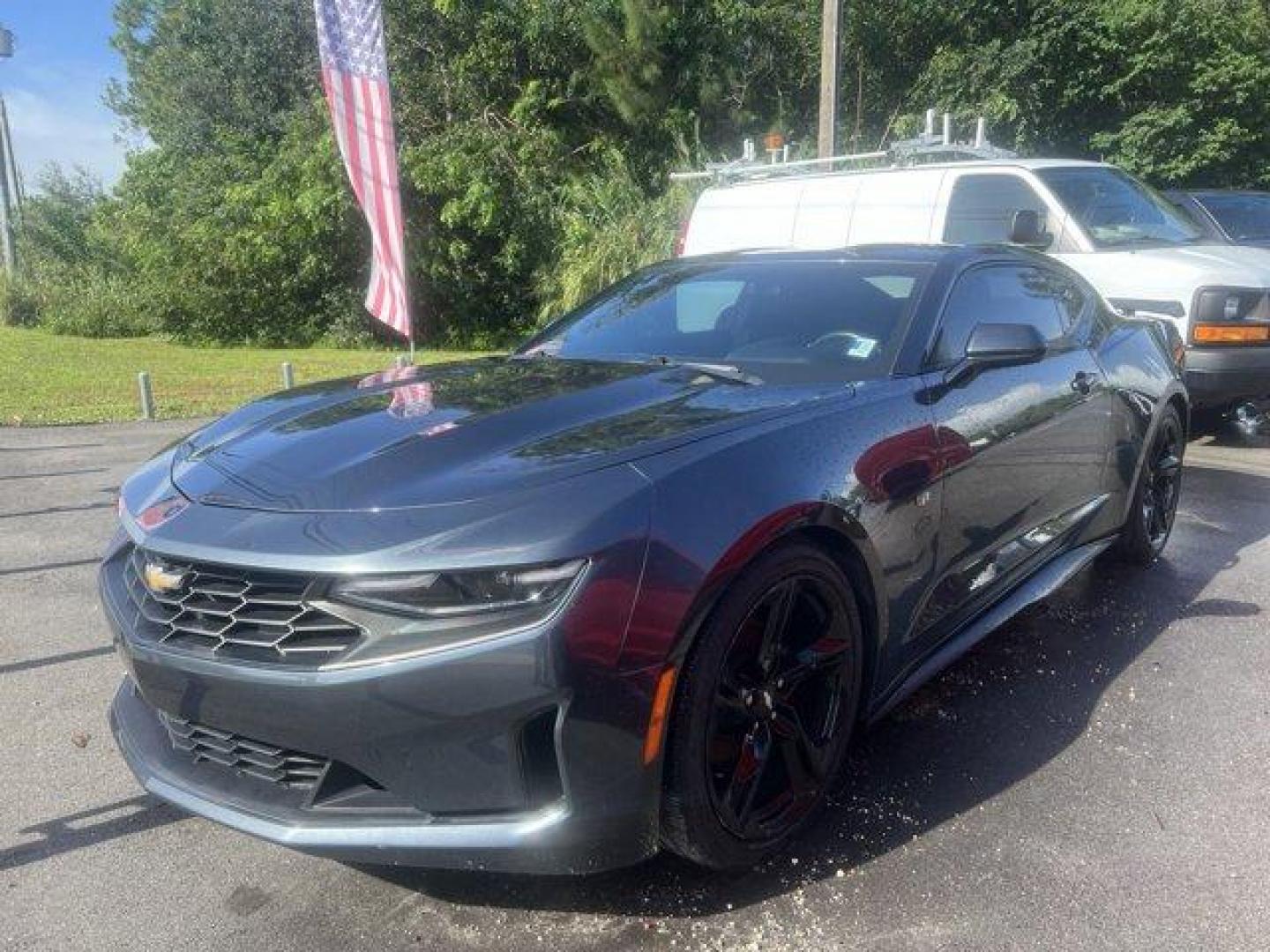 2019 Shadow Gray Metallic /Jet Black Chevrolet Camaro (1G1FB1RXXK0) with an 4 2.0L engine, Automatic transmission, located at 27610 S Dixie Hwy, Homestead, FL, 33032, (305) 749-2348, 25.510241, -80.438301 - KBB.com 10 Coolest Cars Under $30,000. Only 57,139 Miles! Delivers 31 Highway MPG and 22 City MPG! This Chevrolet Camaro boasts a Turbocharged Gas I4 2.0L/122 engine powering this Automatic transmission. WHEELS, 20 (50.8 CM) 5-SPOKE CARBON FLASH PAINTED ALUMINUM, TRANSMISSION, 8-SPEED AUTOMATIC incl - Photo#0