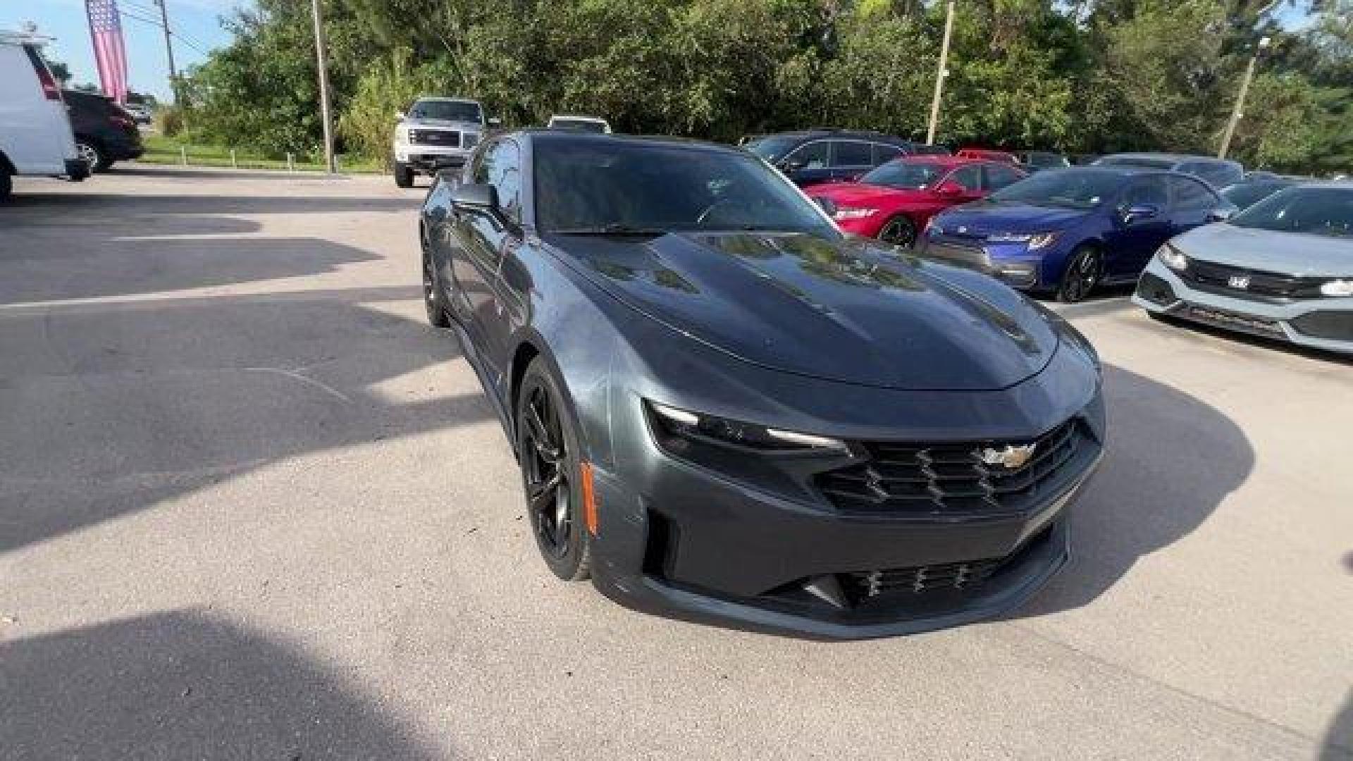 2019 Shadow Gray Metallic /Jet Black Chevrolet Camaro (1G1FB1RXXK0) with an 4 2.0L engine, Automatic transmission, located at 27610 S Dixie Hwy, Homestead, FL, 33032, (305) 749-2348, 25.510241, -80.438301 - KBB.com 10 Coolest Cars Under $30,000. Only 57,139 Miles! Delivers 31 Highway MPG and 22 City MPG! This Chevrolet Camaro boasts a Turbocharged Gas I4 2.0L/122 engine powering this Automatic transmission. WHEELS, 20 (50.8 CM) 5-SPOKE CARBON FLASH PAINTED ALUMINUM, TRANSMISSION, 8-SPEED AUTOMATIC incl - Photo#5