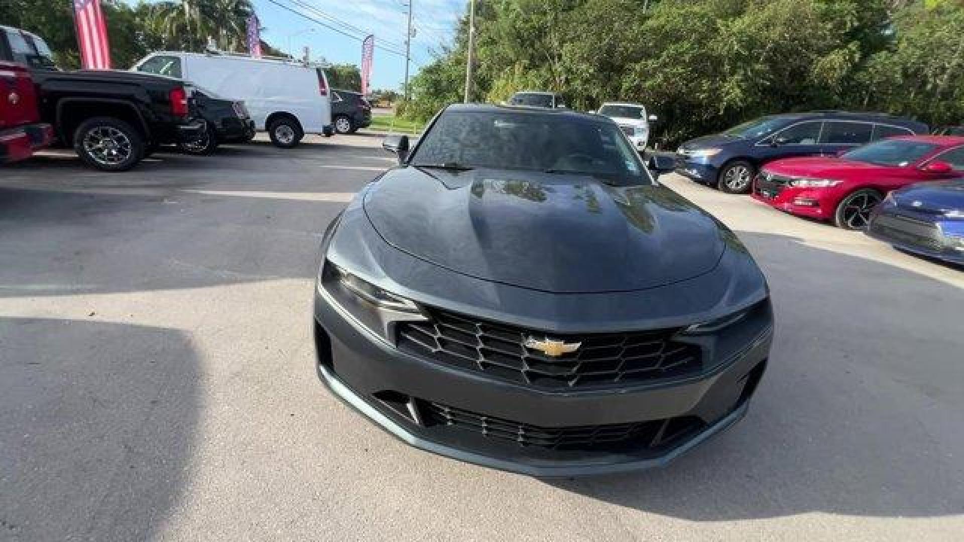 2019 Shadow Gray Metallic /Jet Black Chevrolet Camaro (1G1FB1RXXK0) with an 4 2.0L engine, Automatic transmission, located at 27610 S Dixie Hwy, Homestead, FL, 33032, (305) 749-2348, 25.510241, -80.438301 - KBB.com 10 Coolest Cars Under $30,000. Only 57,139 Miles! Delivers 31 Highway MPG and 22 City MPG! This Chevrolet Camaro boasts a Turbocharged Gas I4 2.0L/122 engine powering this Automatic transmission. WHEELS, 20 (50.8 CM) 5-SPOKE CARBON FLASH PAINTED ALUMINUM, TRANSMISSION, 8-SPEED AUTOMATIC incl - Photo#6