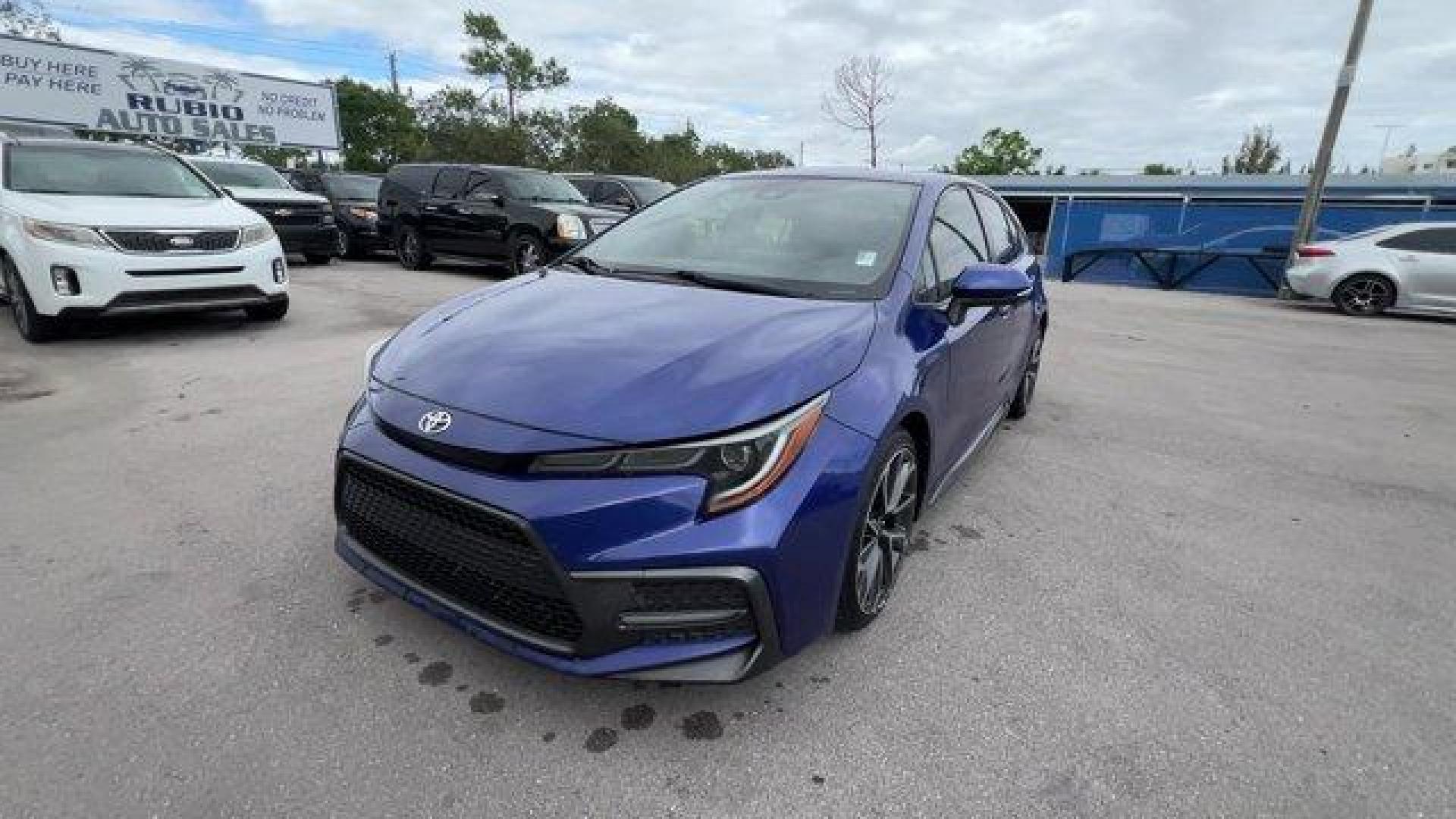 2020 Blue Toyota Corolla (JTDT4RCE2LJ) with an 4 2.0 L engine, Variable transmission, located at 27610 S Dixie Hwy, Homestead, FL, 33032, (305) 749-2348, 25.510241, -80.438301 - KBB.com 10 Coolest New Cars Under $20,000. Scores 38 Highway MPG and 31 City MPG! This Toyota Corolla delivers a Regular Unleaded I-4 2.0 L/121 engine powering this Variable transmission. Wheels: 18 Machined Alloy -inc: dark gray painted accents, Variable Intermittent Wipers, Trunk Rear Cargo Access - Photo#0