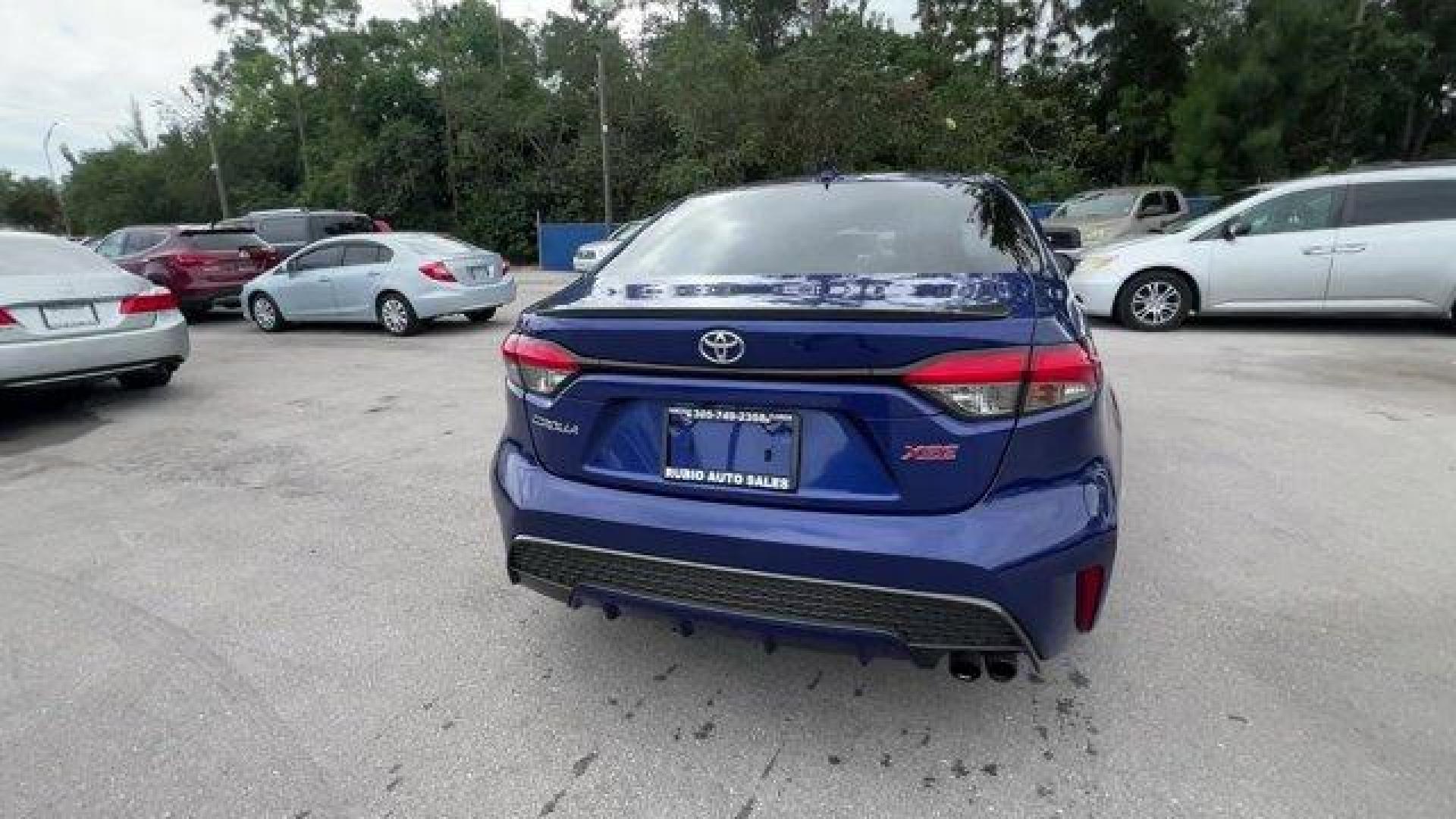 2020 Blue Toyota Corolla (JTDT4RCE2LJ) with an 4 2.0 L engine, Variable transmission, located at 27610 S Dixie Hwy, Homestead, FL, 33032, (305) 749-2348, 25.510241, -80.438301 - KBB.com 10 Coolest New Cars Under $20,000. Scores 38 Highway MPG and 31 City MPG! This Toyota Corolla delivers a Regular Unleaded I-4 2.0 L/121 engine powering this Variable transmission. Wheels: 18 Machined Alloy -inc: dark gray painted accents, Variable Intermittent Wipers, Trunk Rear Cargo Access - Photo#3