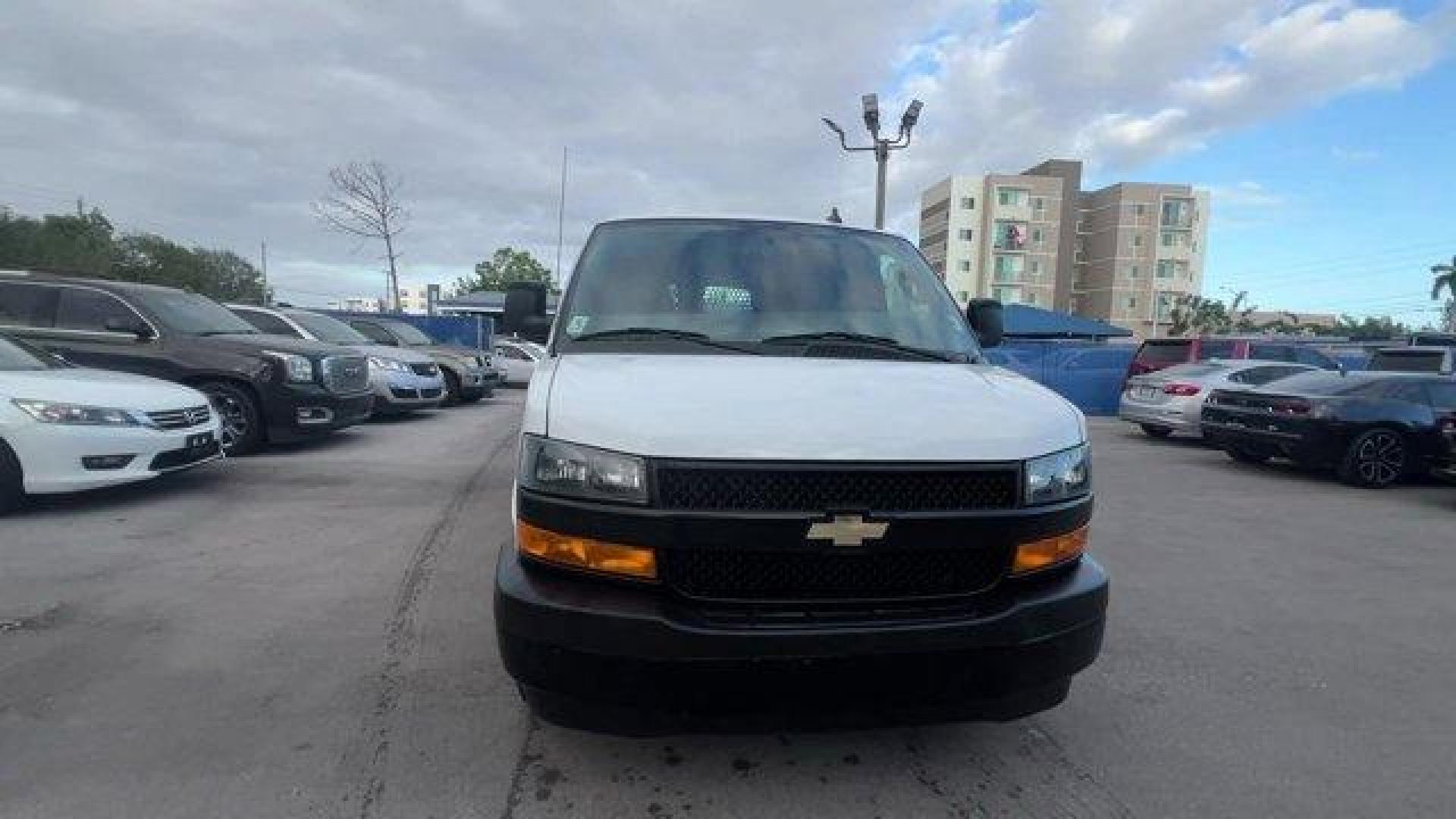 2022 Summit White /Medium Pewter Chevrolet Express Cargo Van (1GCWGAFP1N1) with an 6 4.3L engine, Automatic transmission, located at 27610 S Dixie Hwy, Homestead, FL, 33032, (305) 749-2348, 25.510241, -80.438301 - This Chevrolet Express Cargo Van boasts a Gas V6 4.3L/ engine powering this Automatic transmission. WORK VAN PREFERRED EQUIPMENT GROUP includes standard equipment, WINDOW SECURITY BAR, REAR SIDE DOOR GLASS, VISORS, DRIVER AND FRONT PASSENGER, VINYL in lieu of standard cloth.* This Chevrolet Express - Photo#7