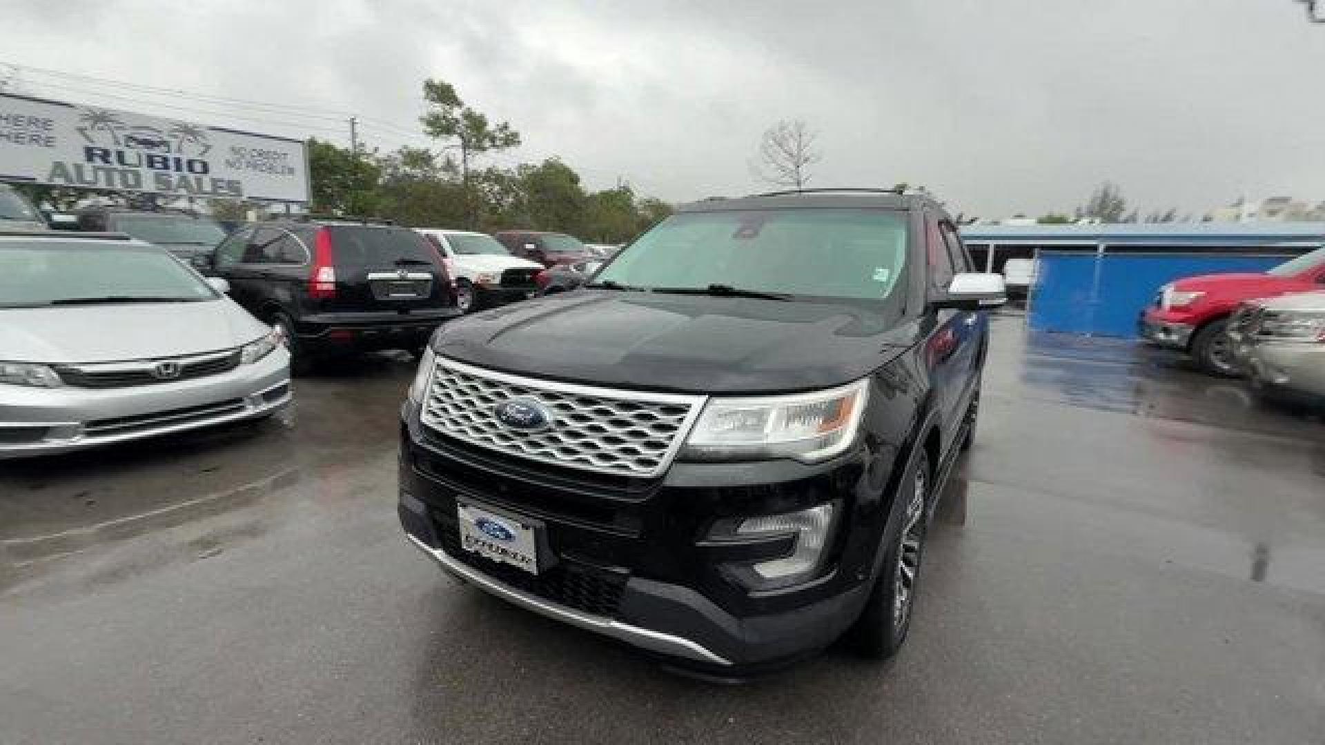 2016 Black Ford Explorer (1FM5K8HT7GG) with an 6 3.5 L engine, Automatic transmission, located at 27610 S Dixie Hwy, Homestead, FL, 33032, (305) 749-2348, 25.510241, -80.438301 - KBB.com Best Buy Awards Finalist. Scores 22 Highway MPG and 16 City MPG! This Ford Explorer delivers a Twin Turbo Premium Unleaded V-6 3.5 L/213 engine powering this Automatic transmission. Wheels: 20 Bright Machined Face Aluminum -inc: tarnished dark painted pockets, Voice Activated Dual Zone Front - Photo#0