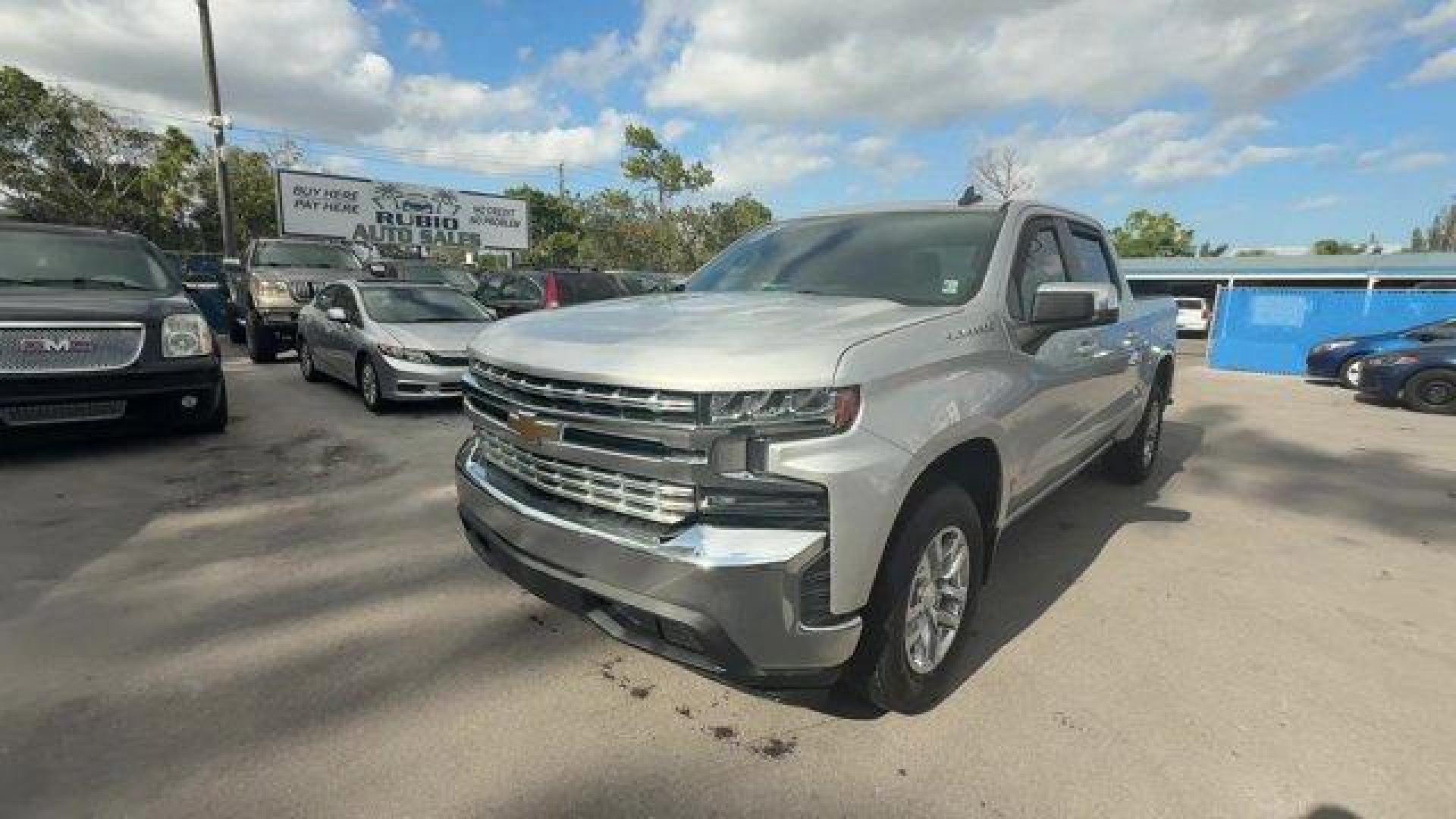 2019 Silver Ice Metallic /Jet Black Chevrolet Silverado 1500 (3GCPWCED0KG) with an 8 5.3L engine, Automatic transmission, located at 27610 S Dixie Hwy, Homestead, FL, 33032, (305) 749-2348, 25.510241, -80.438301 - Boasts 23 Highway MPG and 17 City MPG! This Chevrolet Silverado 1500 boasts a Gas V8 5.3L/325 engine powering this Automatic transmission. WHEELS, 18 X 8.5 (45.7 CM X 21.6 CM) BRIGHT SILVER PAINTED ALUMINUM, USB PORTS, DUAL, CHARGE-ONLY (2ND ROW), TRANSMISSION, 8-SPEED AUTOMATIC, ELECTRONICALLY CONT - Photo#0