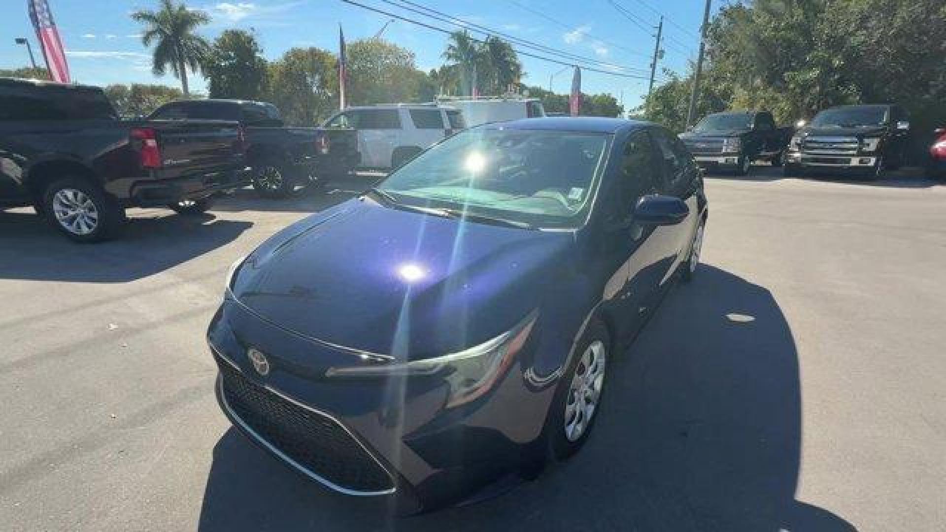 2021 Blue Toyota Corolla (5YFEPMAE9MP) with an 4 1.8 L engine, Variable transmission, located at 27610 S Dixie Hwy, Homestead, FL, 33032, (305) 749-2348, 25.510241, -80.438301 - Only 46,270 Miles! Boasts 38 Highway MPG and 30 City MPG! This Toyota Corolla boasts a Regular Unleaded I-4 1.8 L/110 engine powering this Variable transmission. Wheels: 16 Wide Vent Steel, Wheels w/Full Wheel Covers, Variable Intermittent Wipers.* This Toyota Corolla Features the Following Options - Photo#0