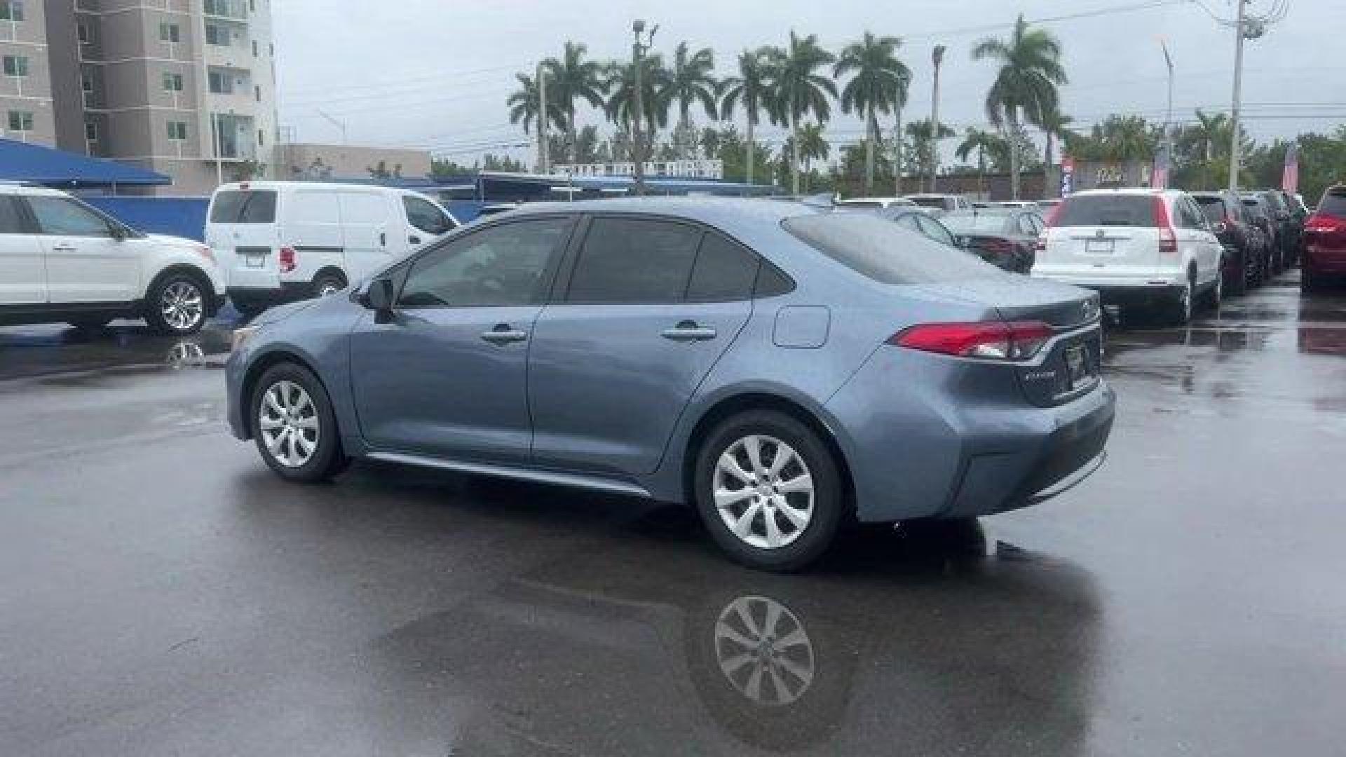 2020 Blue Toyota Corolla LE (5YFEPRAE3LP) with an 4 1.8 L engine, Variable transmission, located at 27610 S Dixie Hwy, Homestead, FL, 33032, (305) 749-2348, 25.510241, -80.438301 - KBB.com 10 Coolest New Cars Under $20,000. Scores 38 Highway MPG and 30 City MPG! This Toyota Corolla delivers a Regular Unleaded I-4 1.8 L/110 engine powering this Variable transmission. Wheels: 16 Wide Vent Steel, Wheels w/Full Wheel Covers, Variable Intermittent Wipers.*This Toyota Corolla Comes - Photo#3