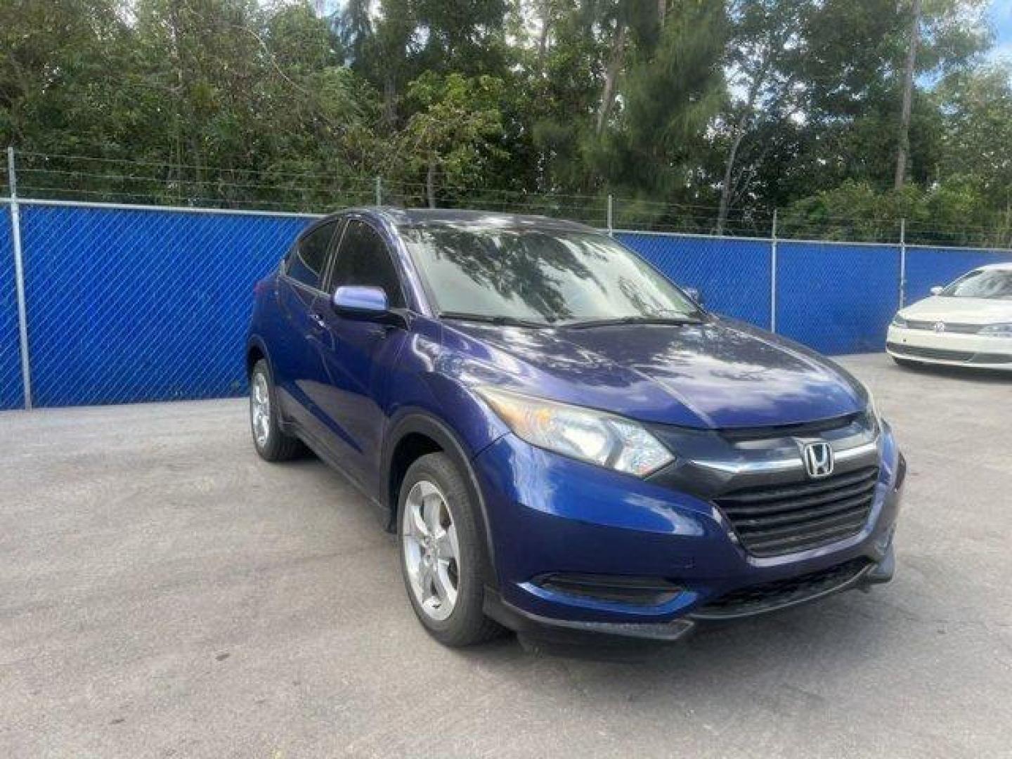 2016 Blue Honda HR-V LX (3CZRU5H34GM) with an 4 1.8 L engine, Variable transmission, located at 27610 S Dixie Hwy, Homestead, FL, 33032, (305) 749-2348, 25.510241, -80.438301 - Green Car Journal 2016 Green SUV of the Year. Delivers 35 Highway MPG and 28 City MPG! This Honda HR-V boasts a Regular Unleaded I-4 1.8 L/110 engine powering this Variable transmission. Wheels: 17 Alloy, VSA Electronic Stability Control (ESC), Urethane Gear Shifter Material.*This Honda HR-V Comes E - Photo#0