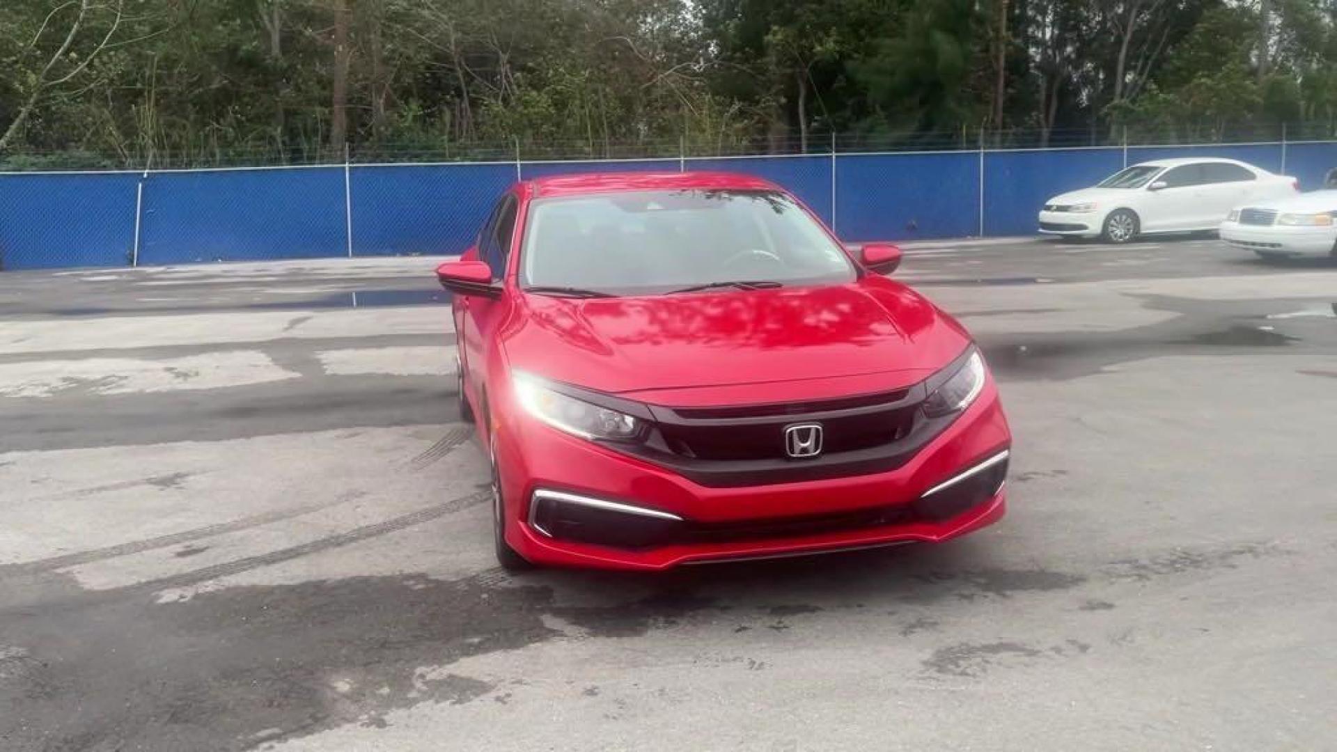 2019 Red /Black Honda Civic LX (2HGFC2F66KH) with an 2.0L I4 DOHC 16V i-VTEC engine, CVT transmission, located at 27610 S Dixie Hwy, Homestead, FL, 33032, (305) 749-2348, 25.510241, -80.438301 - Photo#0