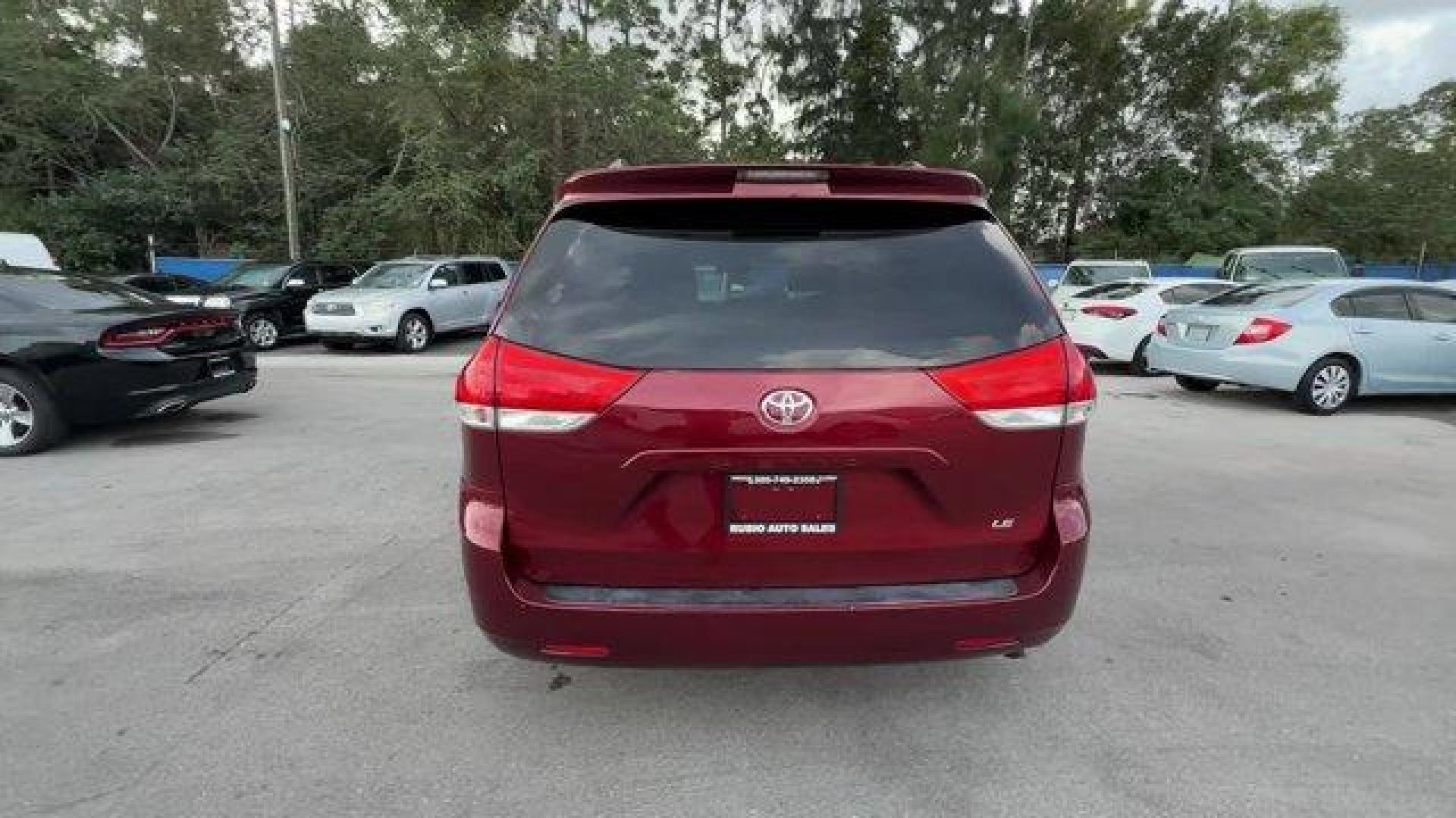 2011 Red Toyota Sienna Base (5TDKK3DC2BS) with an 6 3.5L engine, Automatic transmission, located at 27610 S Dixie Hwy, Homestead, FL, 33032, (305) 749-2348, 25.510241, -80.438301 - IIHS Top Safety Pick. Only 81,190 Miles! Scores 24 Highway MPG and 18 City MPG! This Toyota Sienna boasts a Gas V6 3.5L/211 engine powering this Automatic transmission. XM satellite radio (subscription required), Washer-linked variable intermittent wipers -inc: de-icer grid, Vehicle stability contro - Photo#3