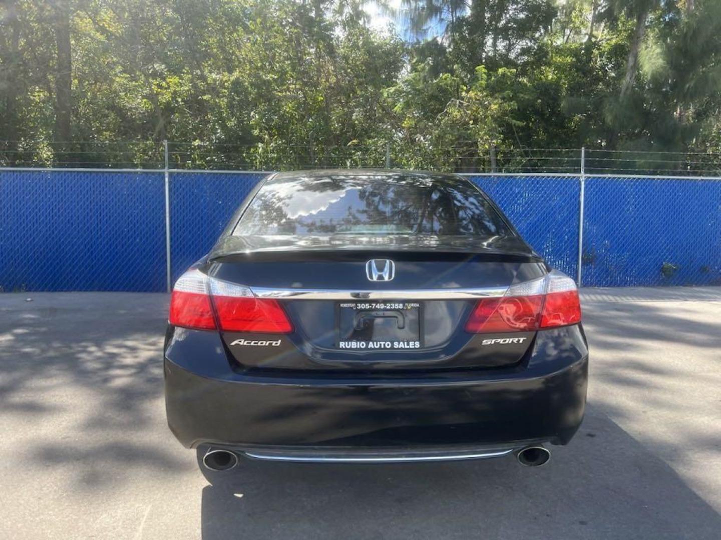 2013 Crystal Black Pearl Honda Accord Sport (1HGCR2F57DA) with an 2.4L I4 DOHC i-VTEC 16V engine, CVT transmission, located at 27610 S Dixie Hwy, Homestead, FL, 33032, (305) 749-2348, 25.510241, -80.438301 - Photo#3