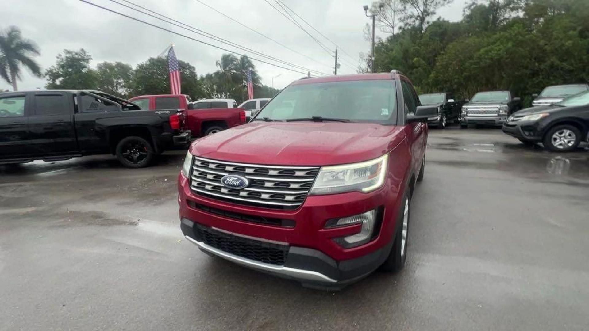 2016 Ruby Red Metallic Tinted Clearcoat /Ebony Black Ford Explorer XLT (1FM5K7D88GG) with an 3.5L 6-Cylinder SMPI DOHC engine, Automatic transmission, located at 27610 S Dixie Hwy, Homestead, FL, 33032, (305) 749-2348, 25.510241, -80.438301 - Photo#0