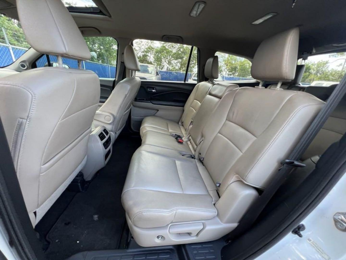 2016 White Diamond Pearl /Beige Honda Pilot EX-L (5FNYF5H57GB) with an 3.5L V6 24V SOHC i-VTEC engine, Automatic transmission, located at 27610 S Dixie Hwy, Homestead, FL, 33032, (305) 749-2348, 25.510241, -80.438301 - Photo#14