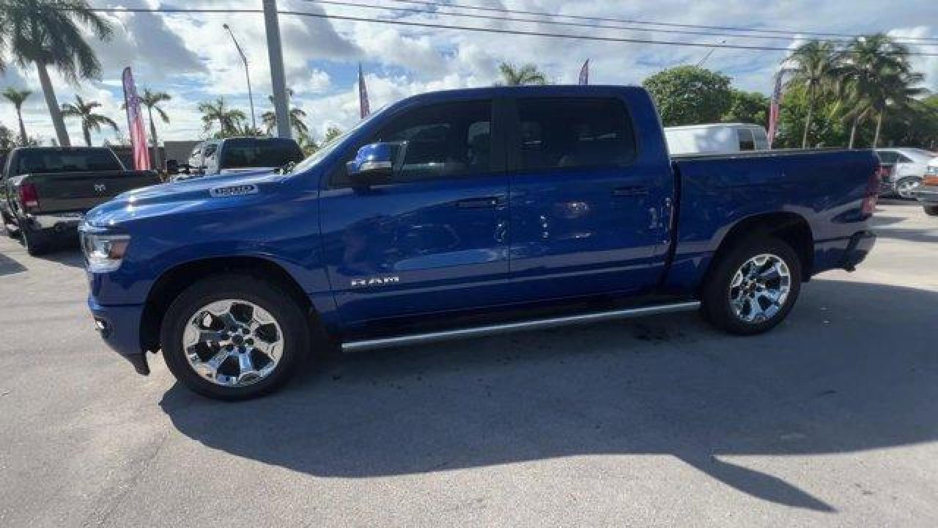 2019 Blue Streak Pearlcoat /Black Ram 1500 Big Horn/Lone Star (1C6SRFFT4KN) with an 8 5.7 L engine, Automatic transmission, located at 27610 S Dixie Hwy, Homestead, FL, 33032, (305) 749-2348, 25.510241, -80.438301 - KBB.com 10 Favorite New-for-2019 Cars. Only 42,855 Miles! Scores 22 Highway MPG and 17 City MPG! This Ram 1500 boasts a Regular Unleaded V-8 5.7 L/345 engine powering this Automatic transmission. WHEELS: 20 X 9 ALUMINUM CHROME CLAD, WHEEL TO WHEEL SIDE STEPS, TRANSMISSION: 8-SPEED AUTOMATIC (8HP75). - Photo#1