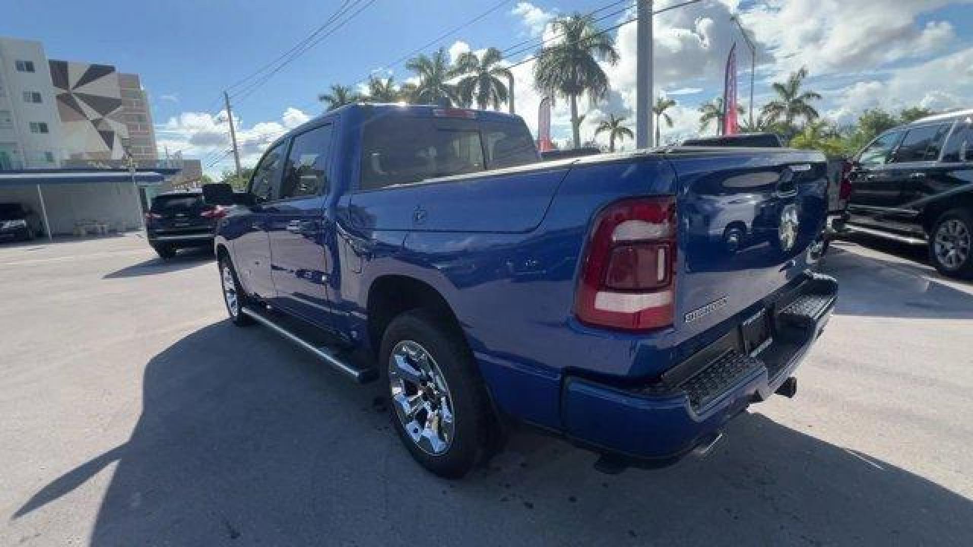 2019 Blue Streak Pearlcoat /Black Ram 1500 Big Horn/Lone Star (1C6SRFFT4KN) with an 8 5.7 L engine, Automatic transmission, located at 27610 S Dixie Hwy, Homestead, FL, 33032, (305) 749-2348, 25.510241, -80.438301 - KBB.com 10 Favorite New-for-2019 Cars. Only 42,855 Miles! Scores 22 Highway MPG and 17 City MPG! This Ram 1500 boasts a Regular Unleaded V-8 5.7 L/345 engine powering this Automatic transmission. WHEELS: 20 X 9 ALUMINUM CHROME CLAD, WHEEL TO WHEEL SIDE STEPS, TRANSMISSION: 8-SPEED AUTOMATIC (8HP75). - Photo#2