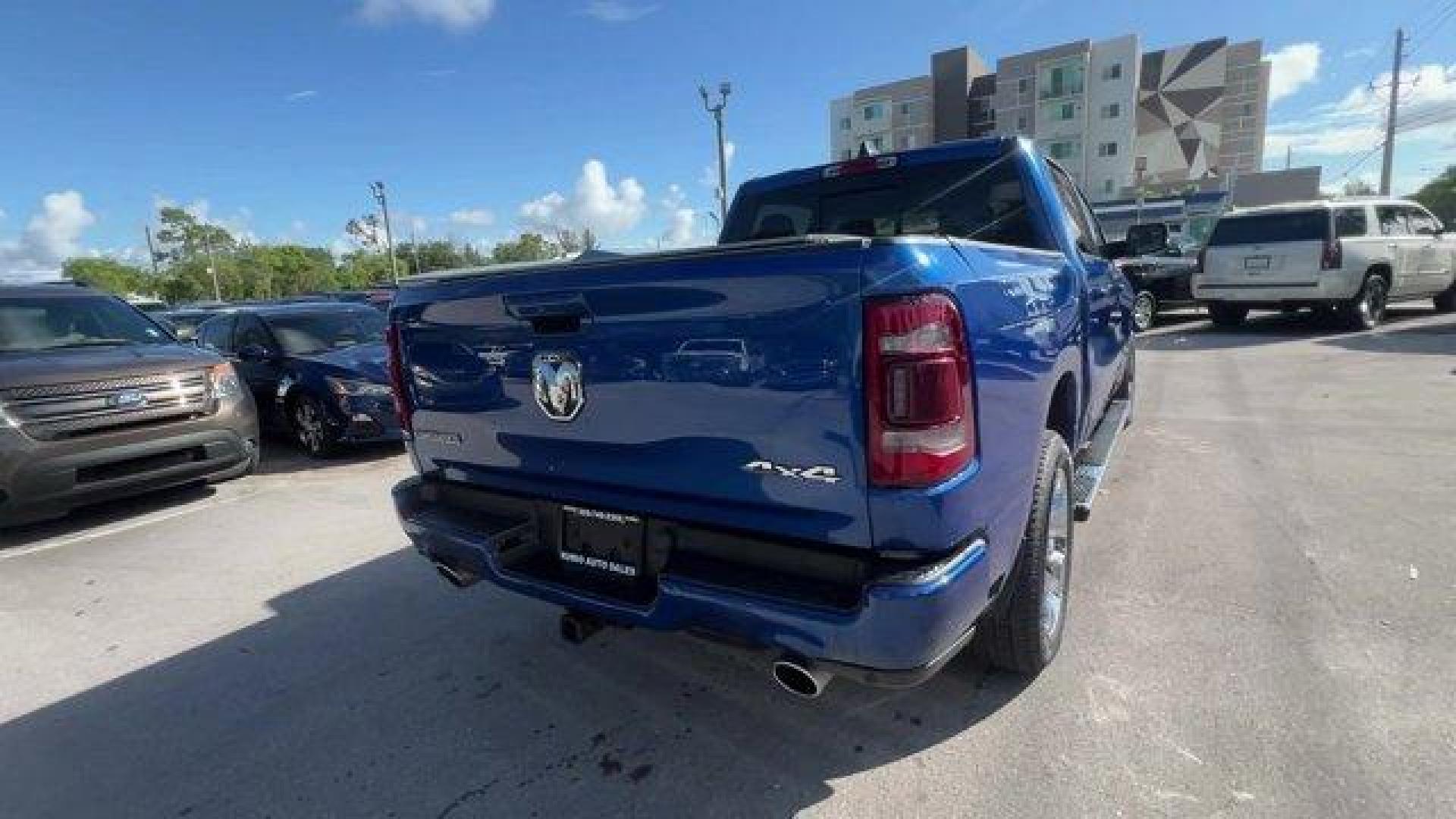 2019 Blue Streak Pearlcoat /Black Ram 1500 Big Horn/Lone Star (1C6SRFFT4KN) with an 8 5.7 L engine, Automatic transmission, located at 27610 S Dixie Hwy, Homestead, FL, 33032, (305) 749-2348, 25.510241, -80.438301 - KBB.com 10 Favorite New-for-2019 Cars. Only 42,855 Miles! Scores 22 Highway MPG and 17 City MPG! This Ram 1500 boasts a Regular Unleaded V-8 5.7 L/345 engine powering this Automatic transmission. WHEELS: 20 X 9 ALUMINUM CHROME CLAD, WHEEL TO WHEEL SIDE STEPS, TRANSMISSION: 8-SPEED AUTOMATIC (8HP75). - Photo#4