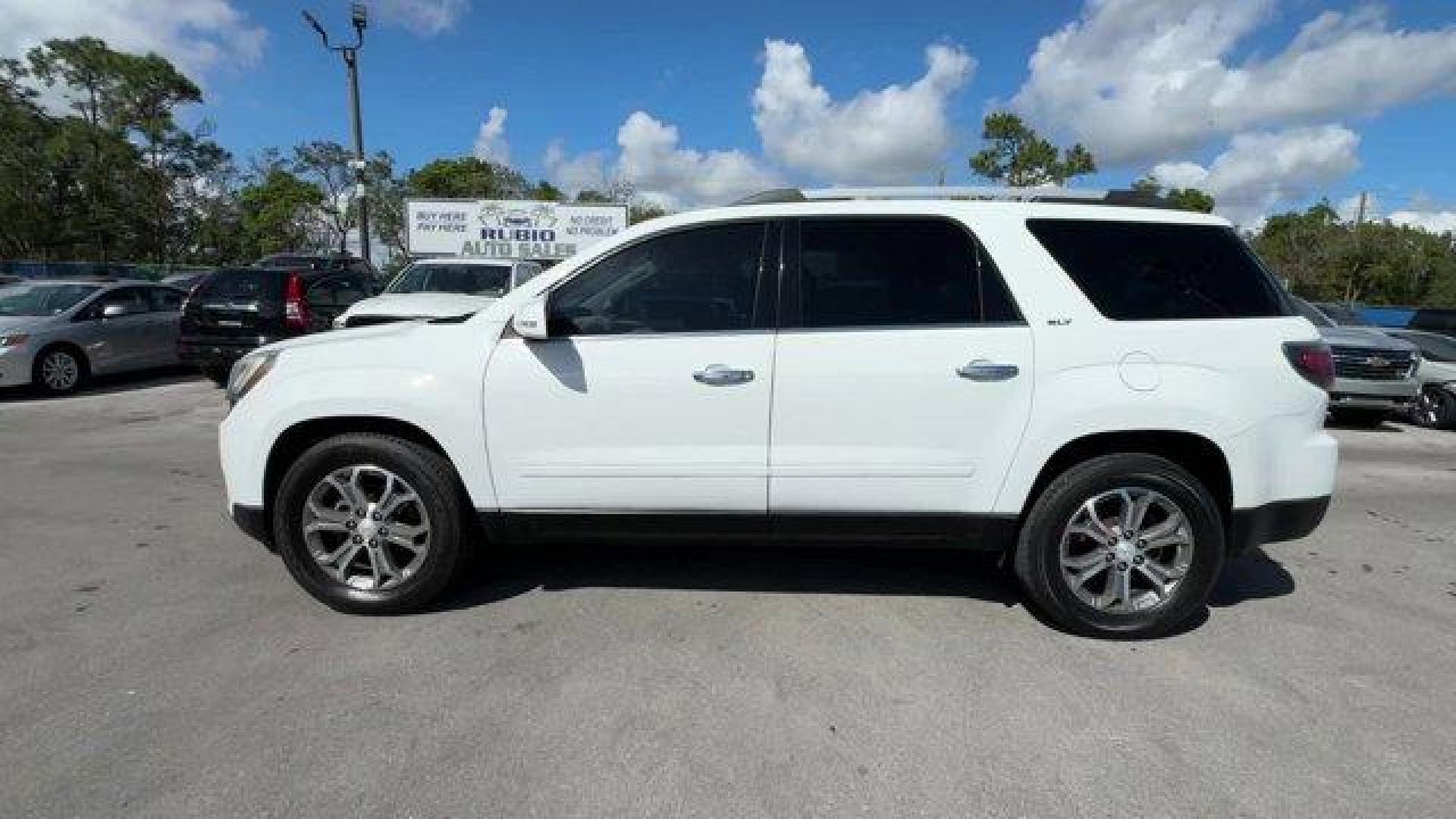 2016 Summit White /Dark Cashmere GMC Acadia SLT-1 (1GKKRRKDXGJ) with an 6 3.6L engine, Automatic transmission, located at 27610 S Dixie Hwy, Homestead, FL, 33032, (305) 749-2348, 25.510241, -80.438301 - KBB.com Brand Image Awards. Delivers 22 Highway MPG and 15 City MPG! This GMC Acadia delivers a Gas V6 3.6L/217 engine powering this Automatic transmission. WHEELS, 4 - 19 X 7.5 (48.3 CM X 19.1 CM) ALUMINUM (STD), TRANSMISSION, 6-SPEED AUTOMATIC (STD), TIRES, P255/60R19 H-RATED, BLACKWALL (STD).*Thi - Photo#1